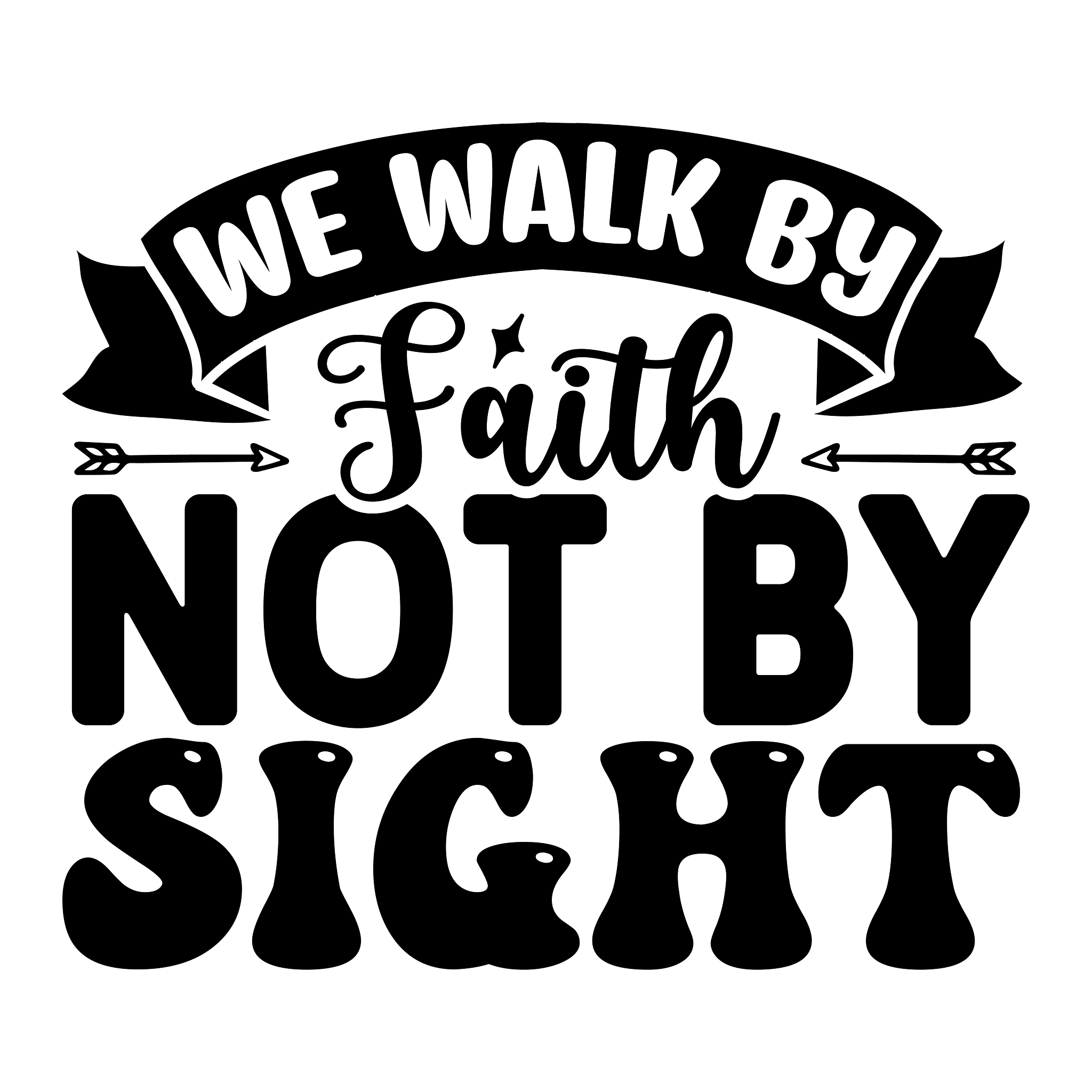 Inspirational Quote "We Walk By Faith Not By Sight Stricker" Motivational Sticker Vinyl Decal Motivation Stickers- 5" Vinyl Sticker Waterproof