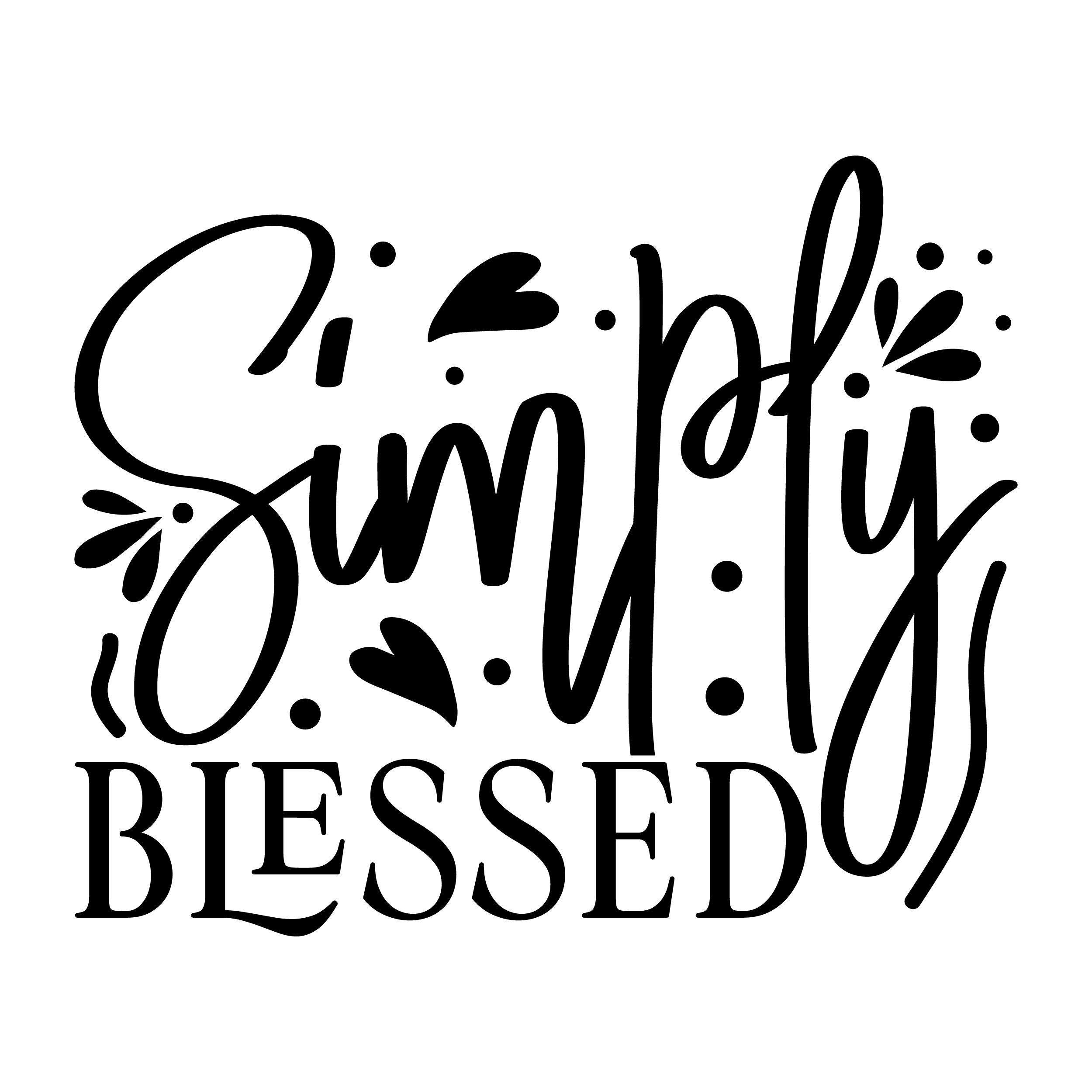 Inspirational Quote "Simply Blessed Great Stickers" Motivational Sticker Vinyl Decal Motivation Stickers- 5" Vinyl Sticker Waterproof