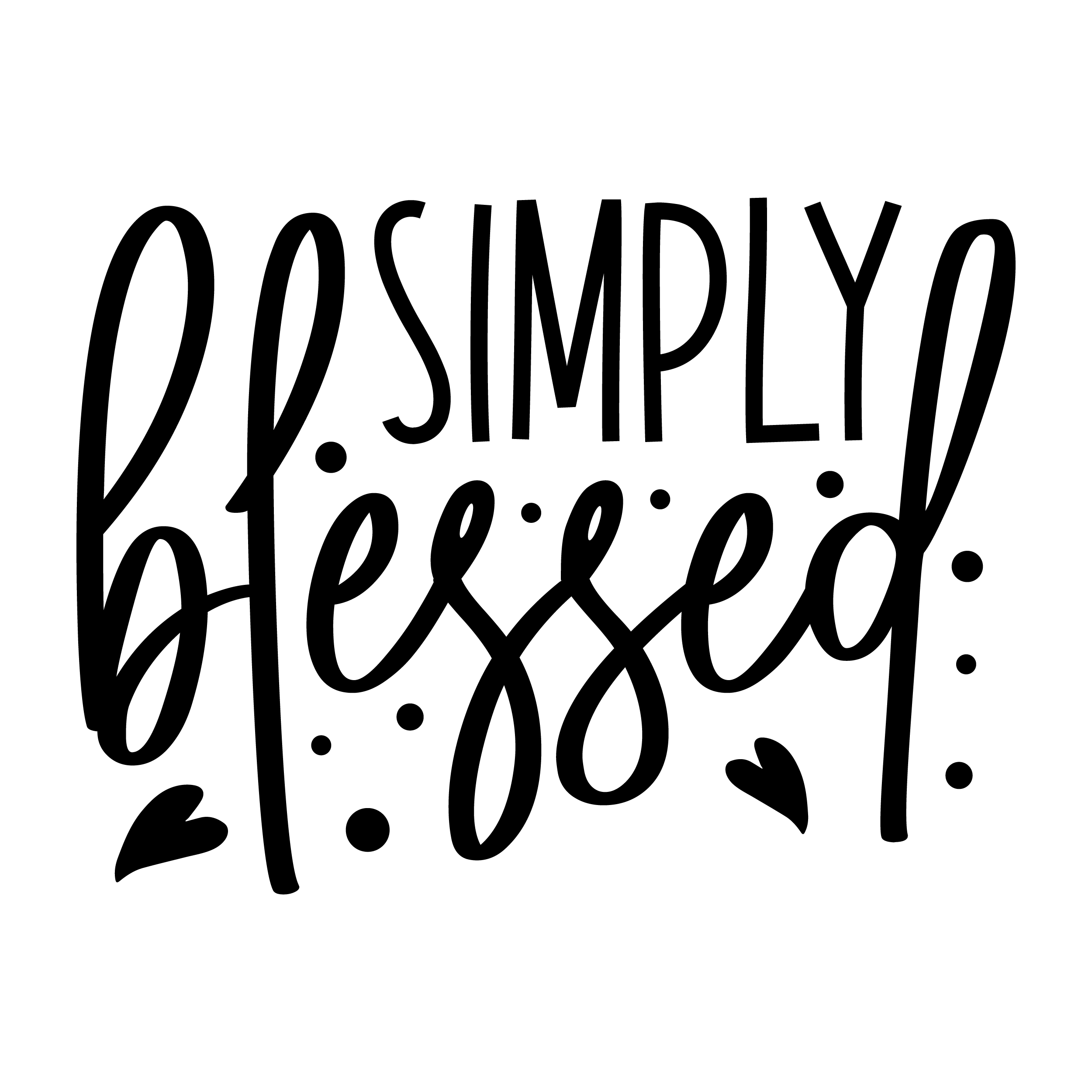 Inspirational Quote "Simply Blessed Great Gift Stickers" Motivational Sticker Vinyl Decal Motivation Stickers- 5" Vinyl Sticker Waterproof