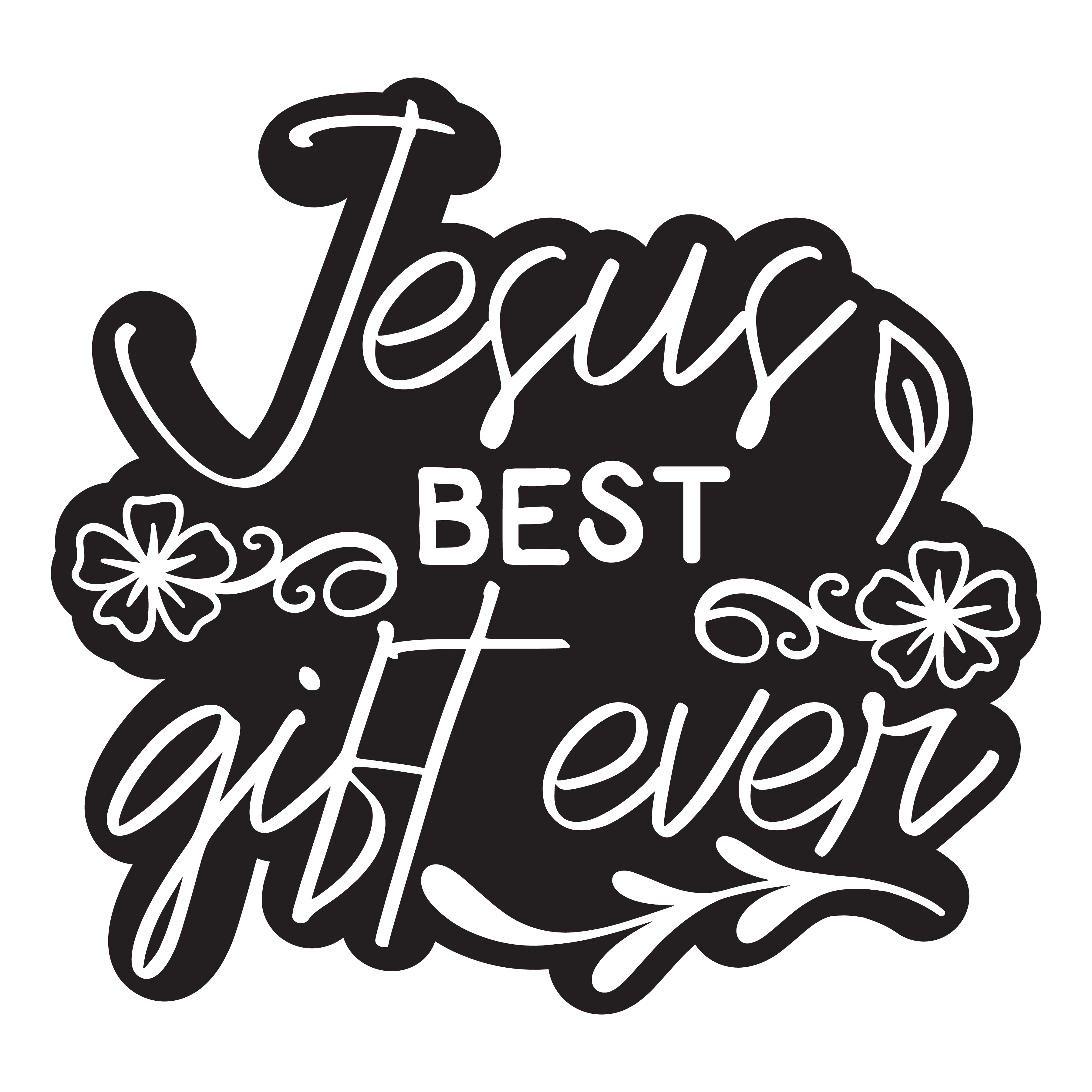 Inspirational Quote "Jesus Best Gift Ever" Motivational Sticker Vinyl Decal Motivation Stickers- 5" Vinyl Sticker Waterproof