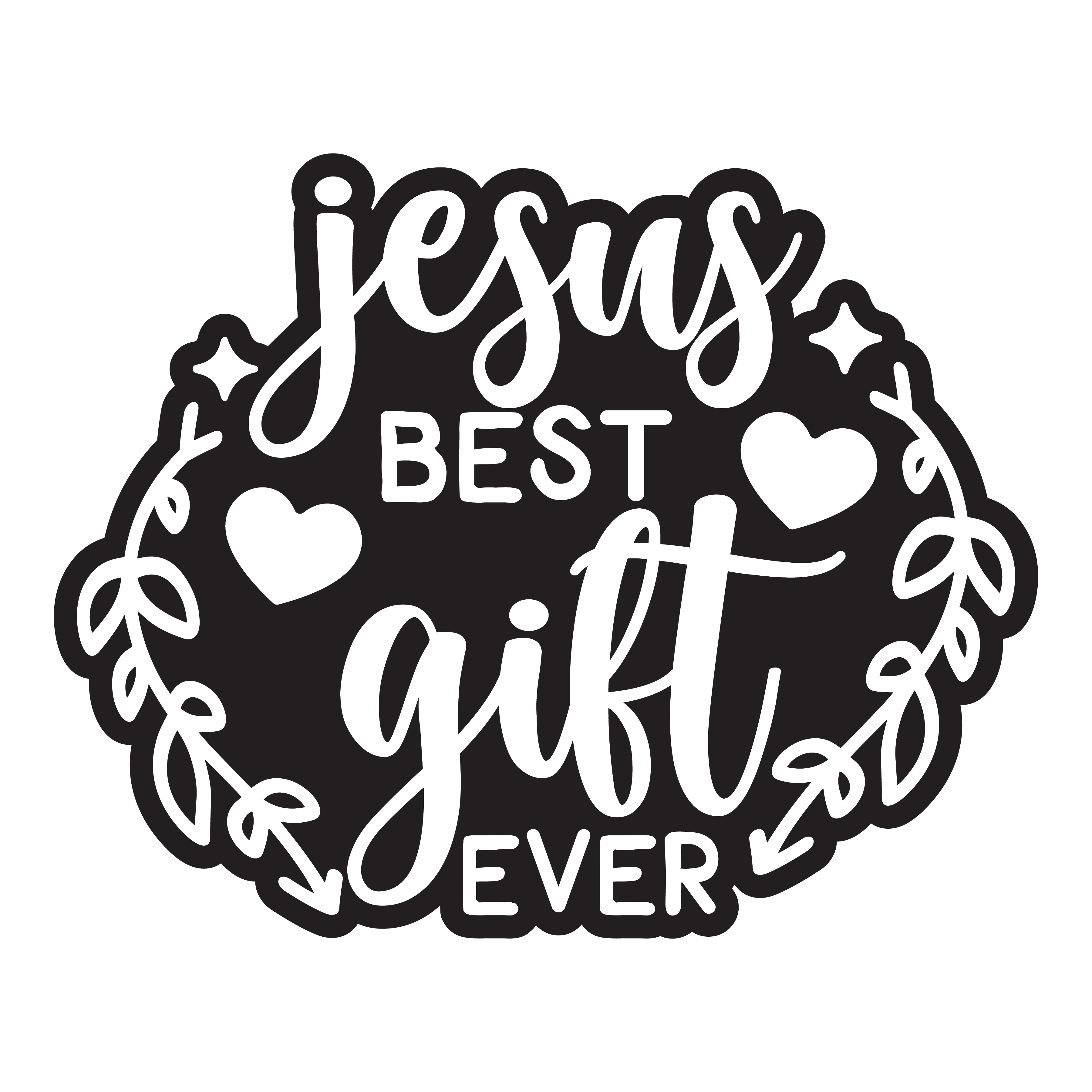 Inspirational Quote "Jesus Best Gift Ever Sticker" Motivational Sticker Vinyl Decal Motivation Stickers- 5" Vinyl Sticker Waterproof