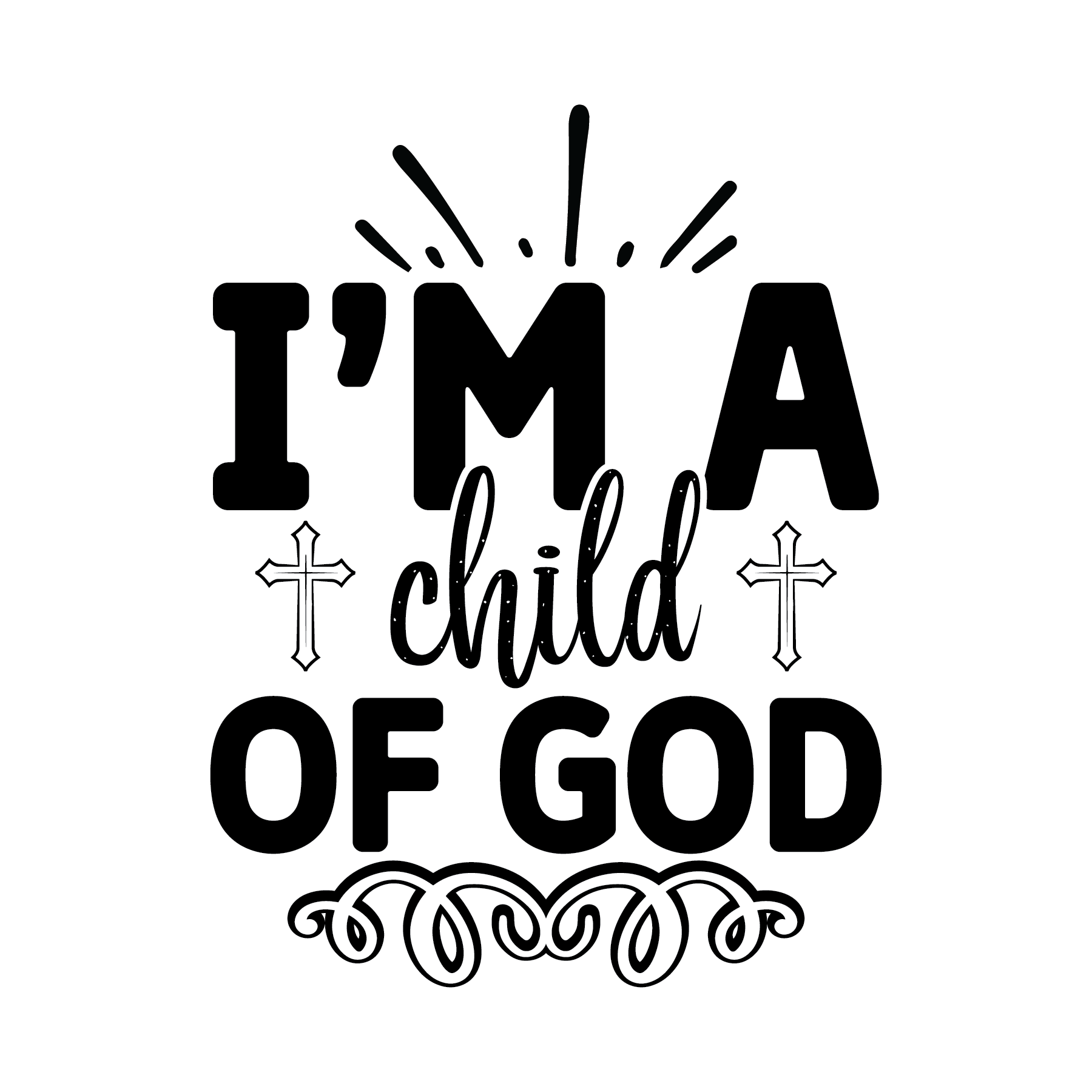 Inspirational Quote "I'M A Child of God" Motivational Sticker Vinyl Decal Motivation Stickers- 5" Vinyl Sticker Waterproof
