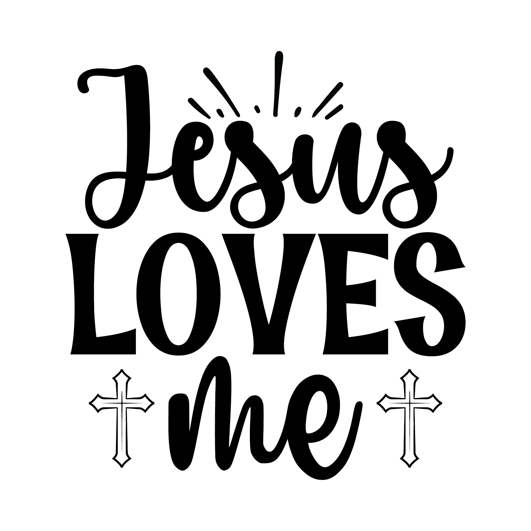 Inspirational Quote "Jesus Love Me" Motivational Sticker Vinyl Decal Motivation Stickers- 5" Vinyl Sticker Waterproof