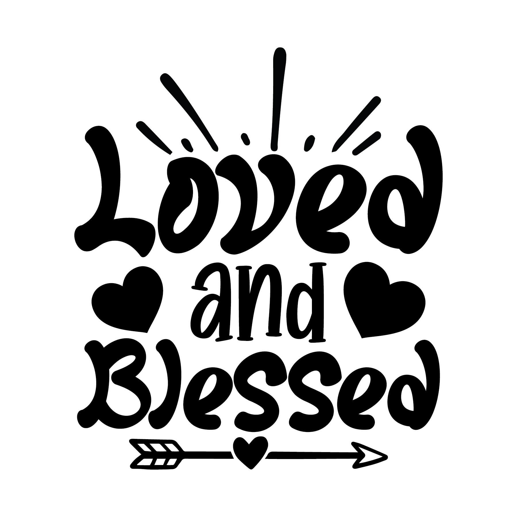 Inspirational Quote "Loved And Blessed" Motivational Sticker Vinyl Decal Motivation Stickers- 5" Vinyl Sticker Waterproof