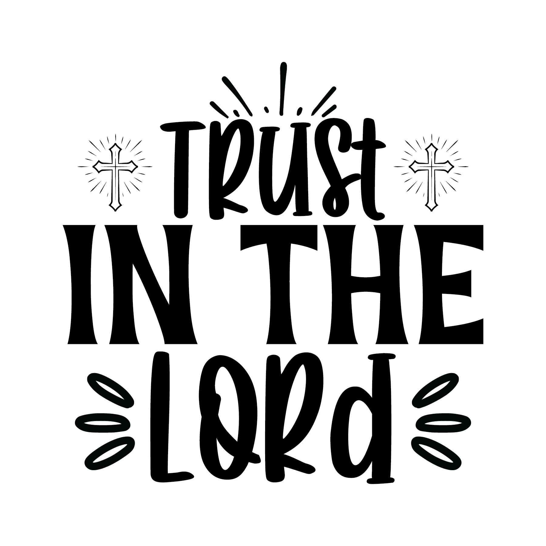 Inspirational Quote "Trust in The Lord Sticker" Motivational Sticker Vinyl Decal Motivation Stickers- 5" Vinyl Sticker Waterproof