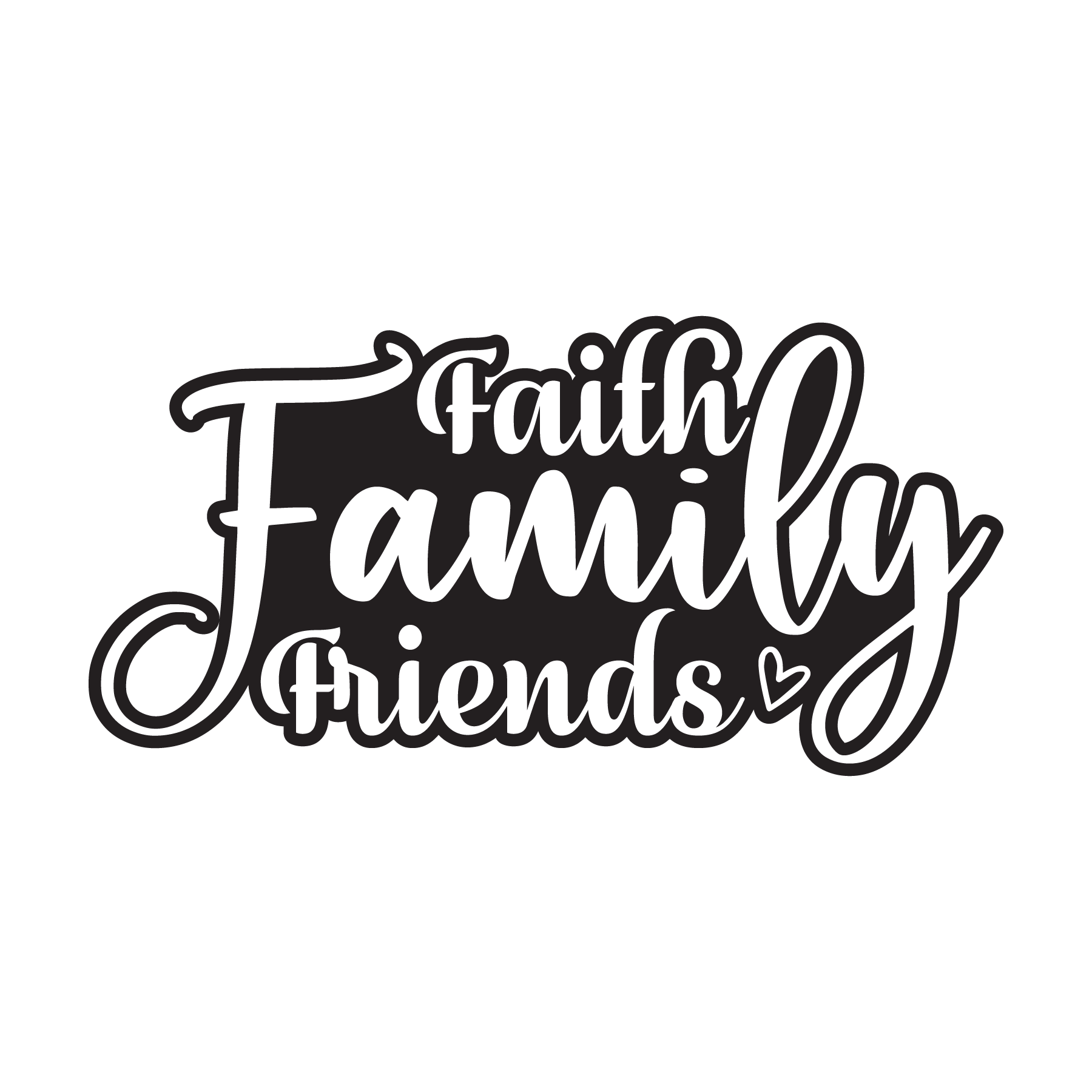Inspirational Quote "Faith Family Friends" Motivational Sticker Vinyl Decal Motivation Stickers- 5" Vinyl Sticker Waterproof