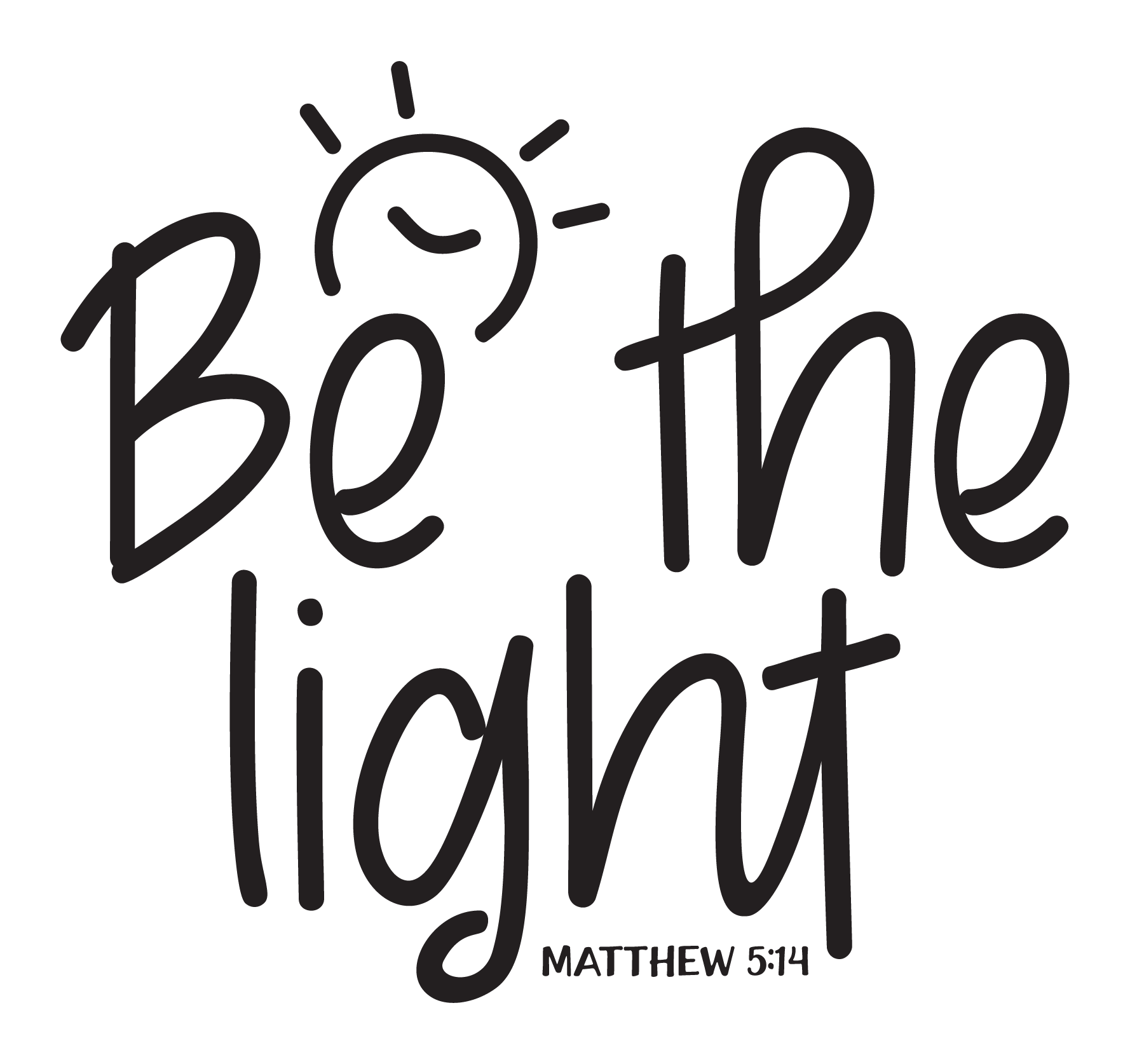 Inspirational Quote "Be The Light Matthew 5:14 Sticker" Motivational Sticker Vinyl Decal Motivation Stickers- 5" Vinyl Sticker Waterproof