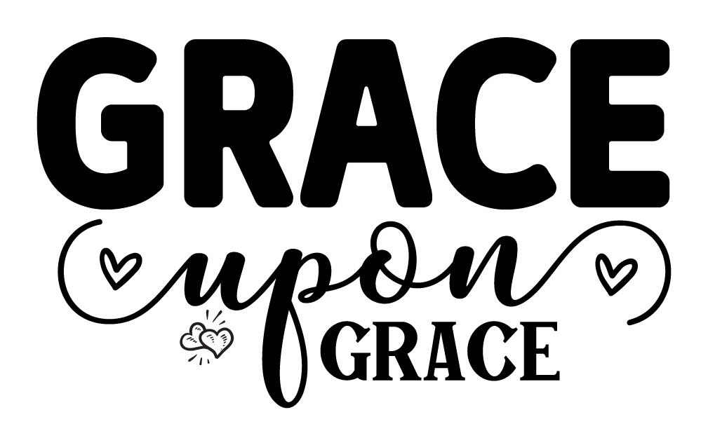 Inspirational Quote "Grace Upon Grace" Motivational Sticker Vinyl Decal Motivation Stickers- 5" Vinyl Sticker Waterproof