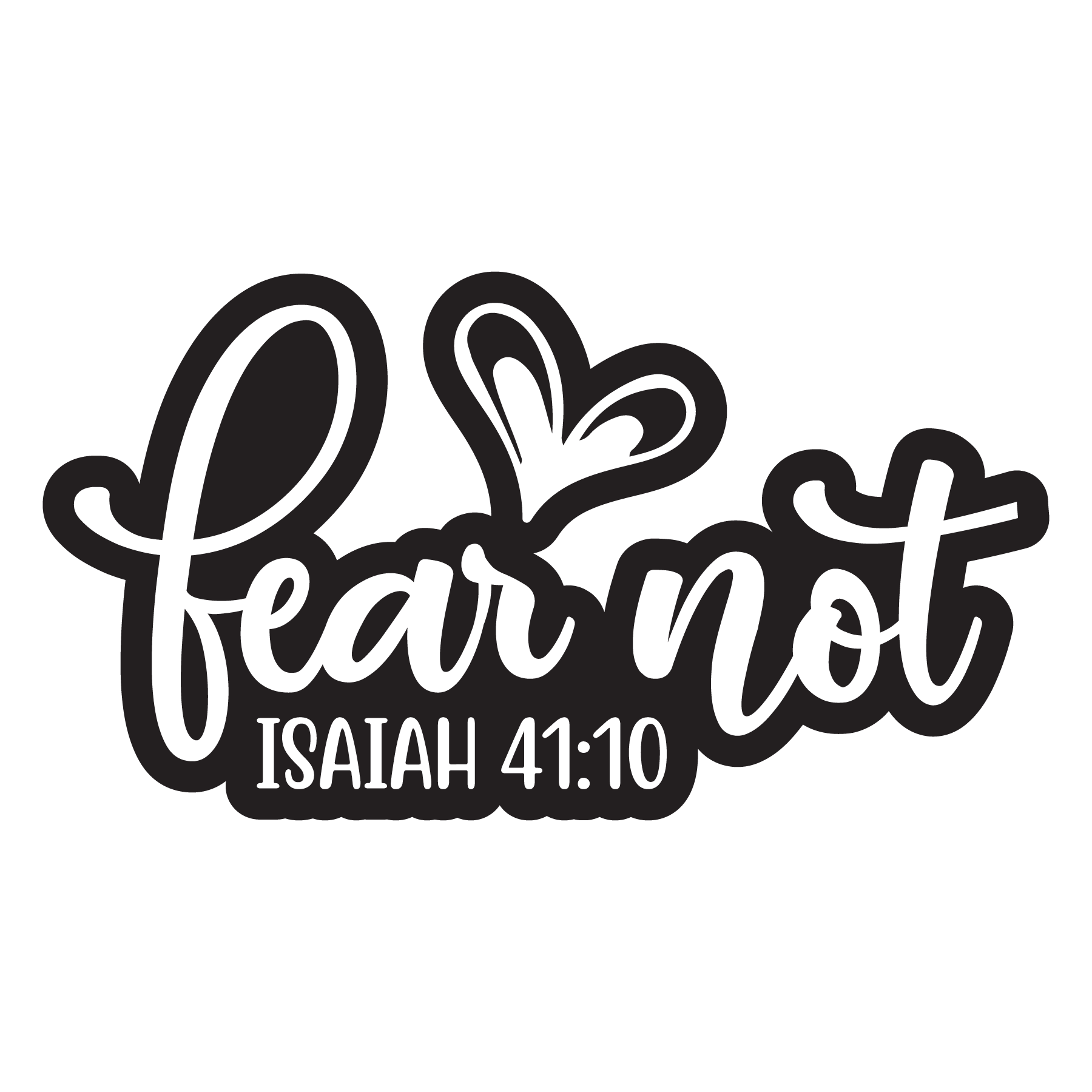 Inspirational Quote "Fear Not ISAIAH 41 : 10 Sticker" Motivational Sticker Vinyl Decal Motivation Stickers- 5" Vinyl Sticker Waterproof