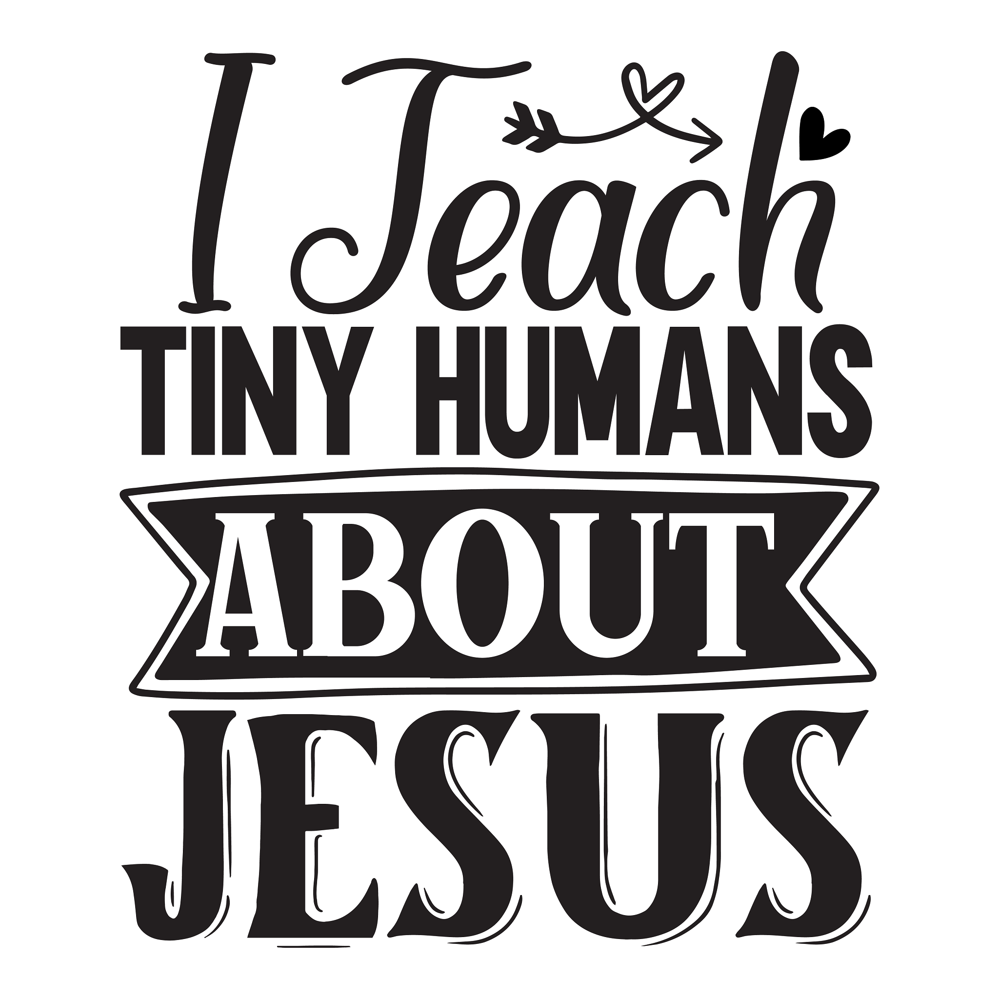 Inspirational Quote "I Teach Tiny Humans About Jesus" Motivational Sticker Vinyl Decal Motivation Stickers- 5" Vinyl Sticker Waterproof
