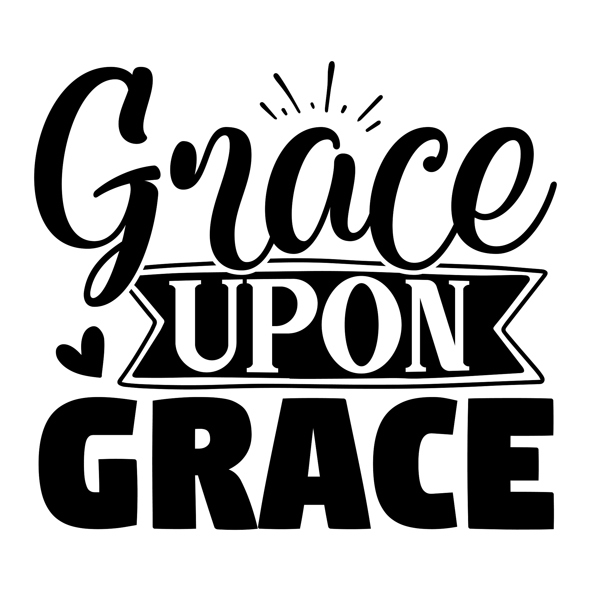 Inspirational Quote "Grace Upon Grace Sticker" Motivational Sticker Vinyl Decal Motivation Stickers- 5" Vinyl Sticker Waterproof