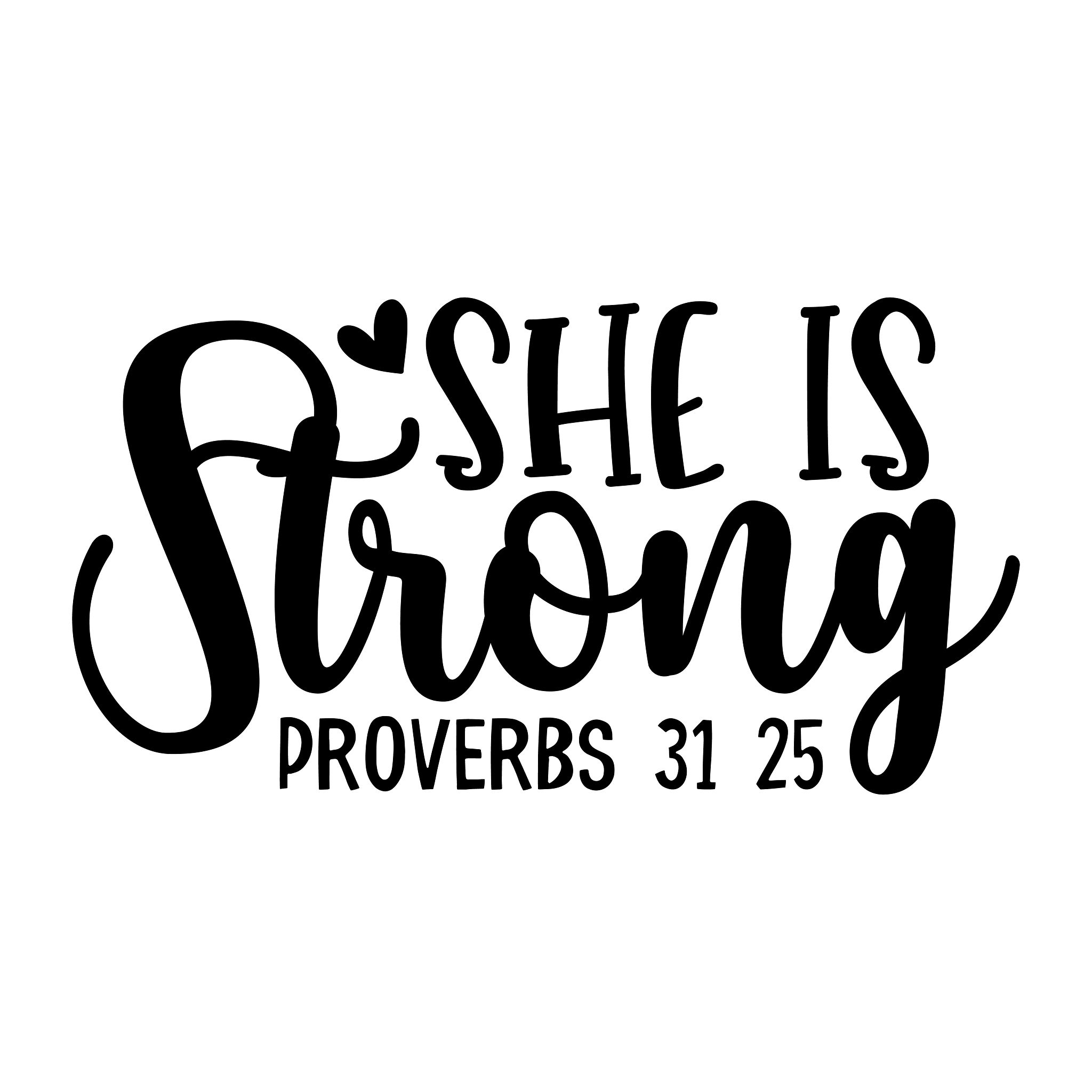 Inspirational Quote "She Is Stong PROVERBS 31 25" Motivational Sticker Vinyl Decal Motivation Stickers- 5" Vinyl Sticker Waterproof