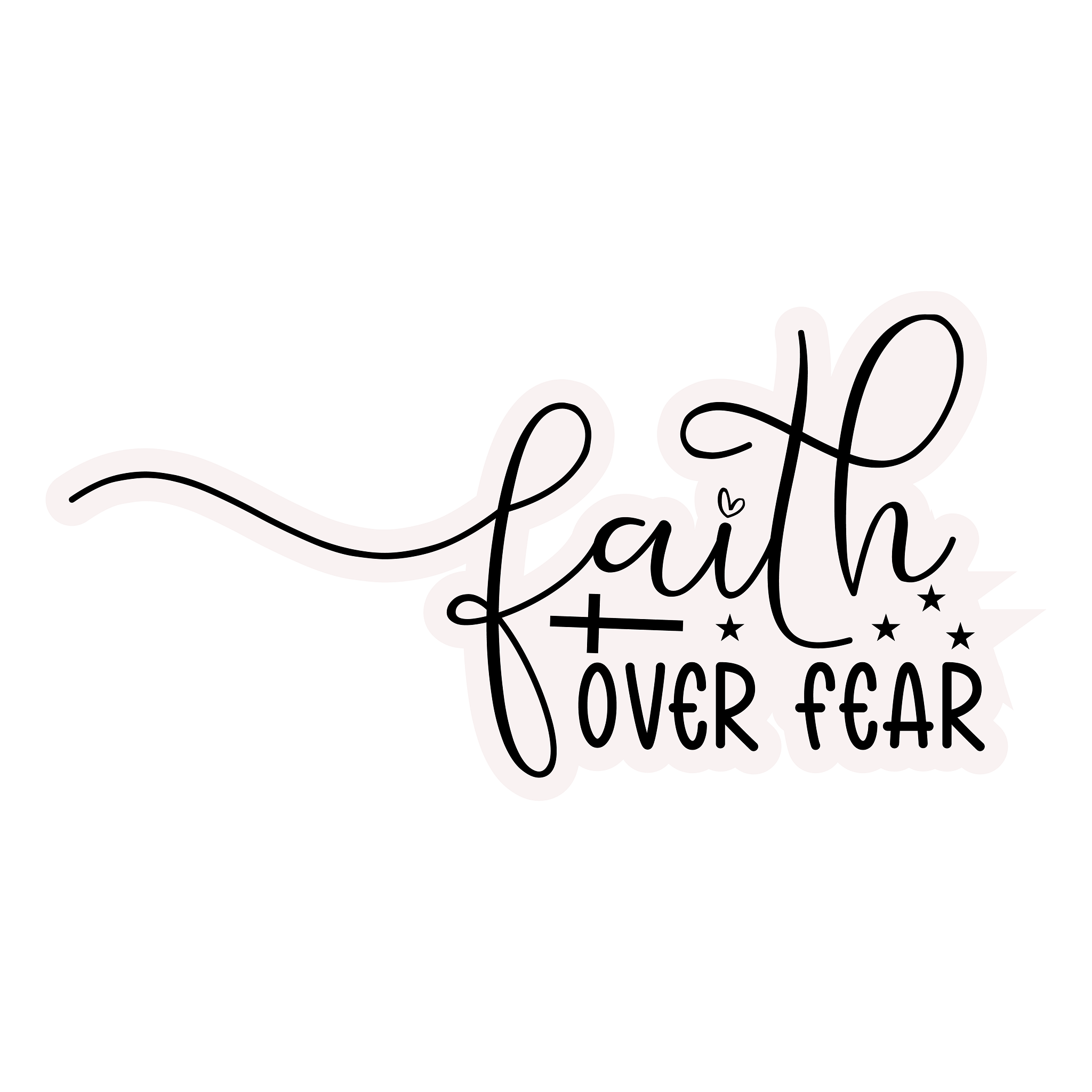 Inspirational Quote "Faith Over Fear, Stickers" Motivational Sticker Vinyl Decal Motivation Stickers- 5" Vinyl Sticker Waterproof