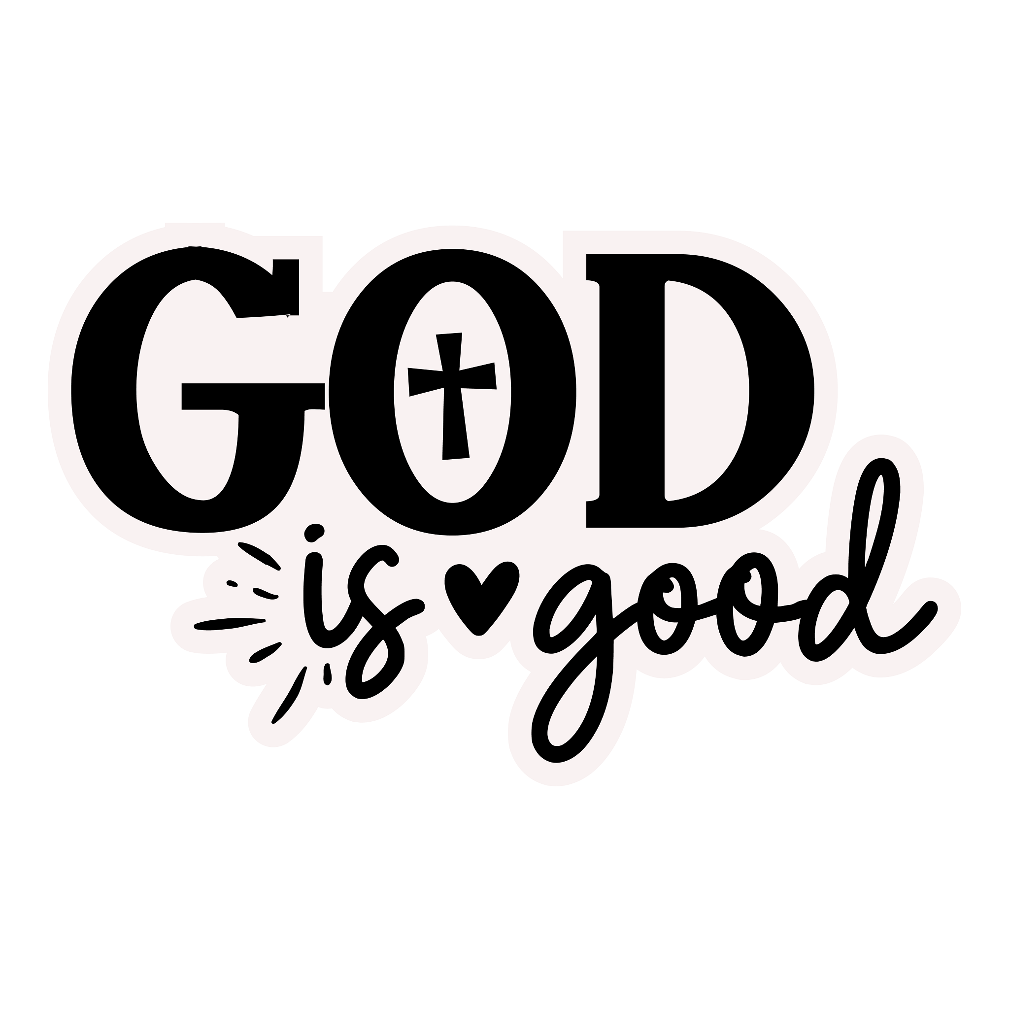 Inspirational Quote "God Is Good, Stickers" Motivational Sticker Vinyl Decal Motivation Stickers- 5" Vinyl Sticker Waterproof