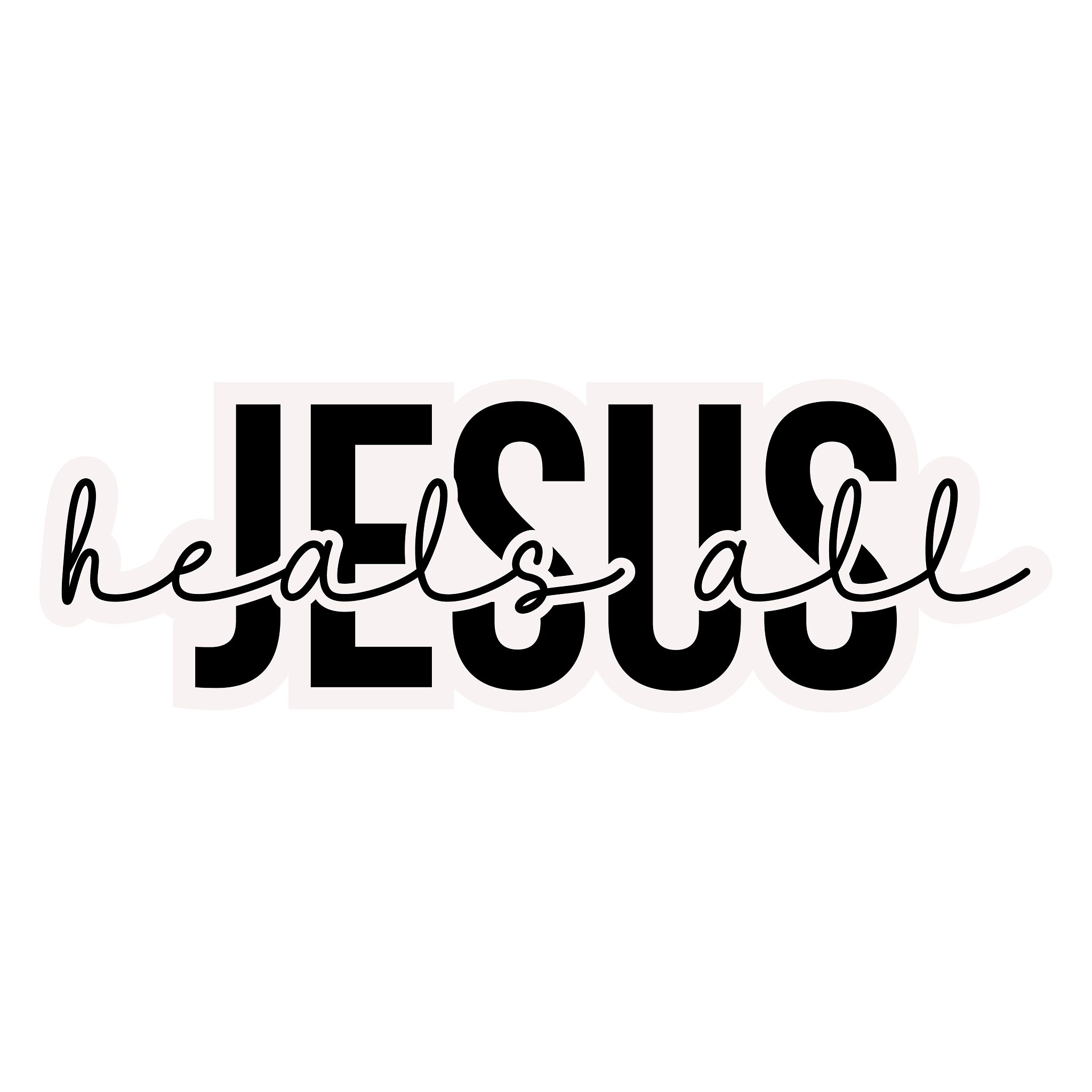 Inspirational Quote "Jesus Heals All" Motivational Sticker Vinyl Decal Motivation Stickers- 5" Vinyl Sticker Waterproof