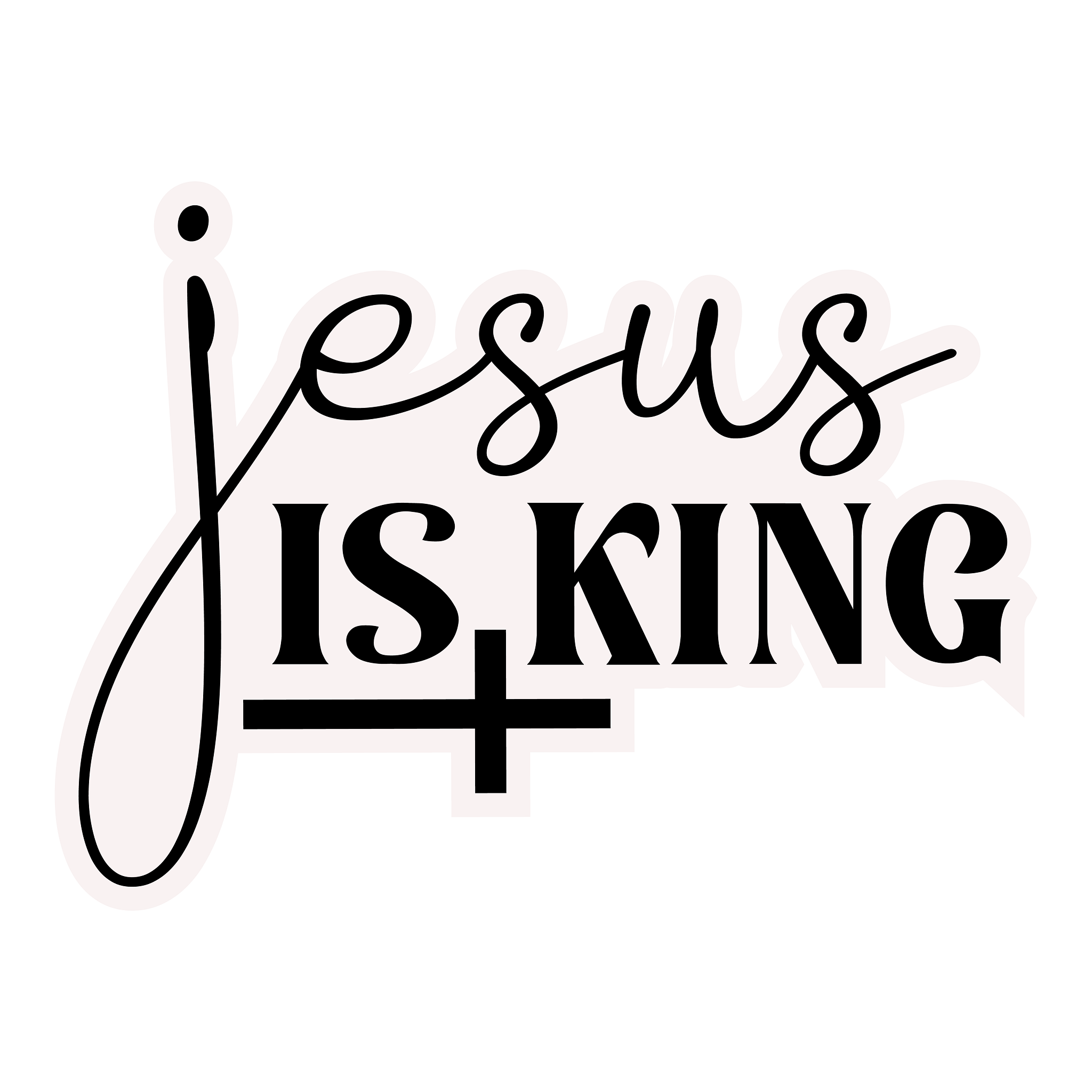 Inspirational Quote "Jesus Is King" Motivational Sticker Vinyl Decal Motivation Stickers- 5" Vinyl Sticker Waterproof