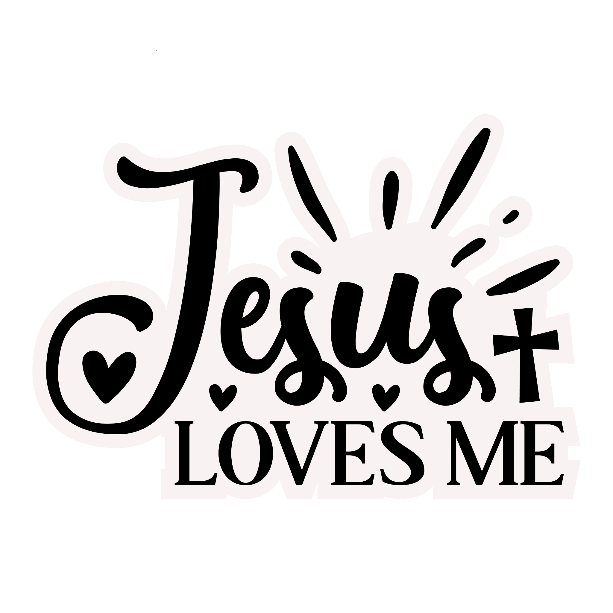 Inspirational Quote "Jesus Loves Me" Motivational Sticker Vinyl Decal Motivation Stickers- 5" Vinyl Sticker Waterproof