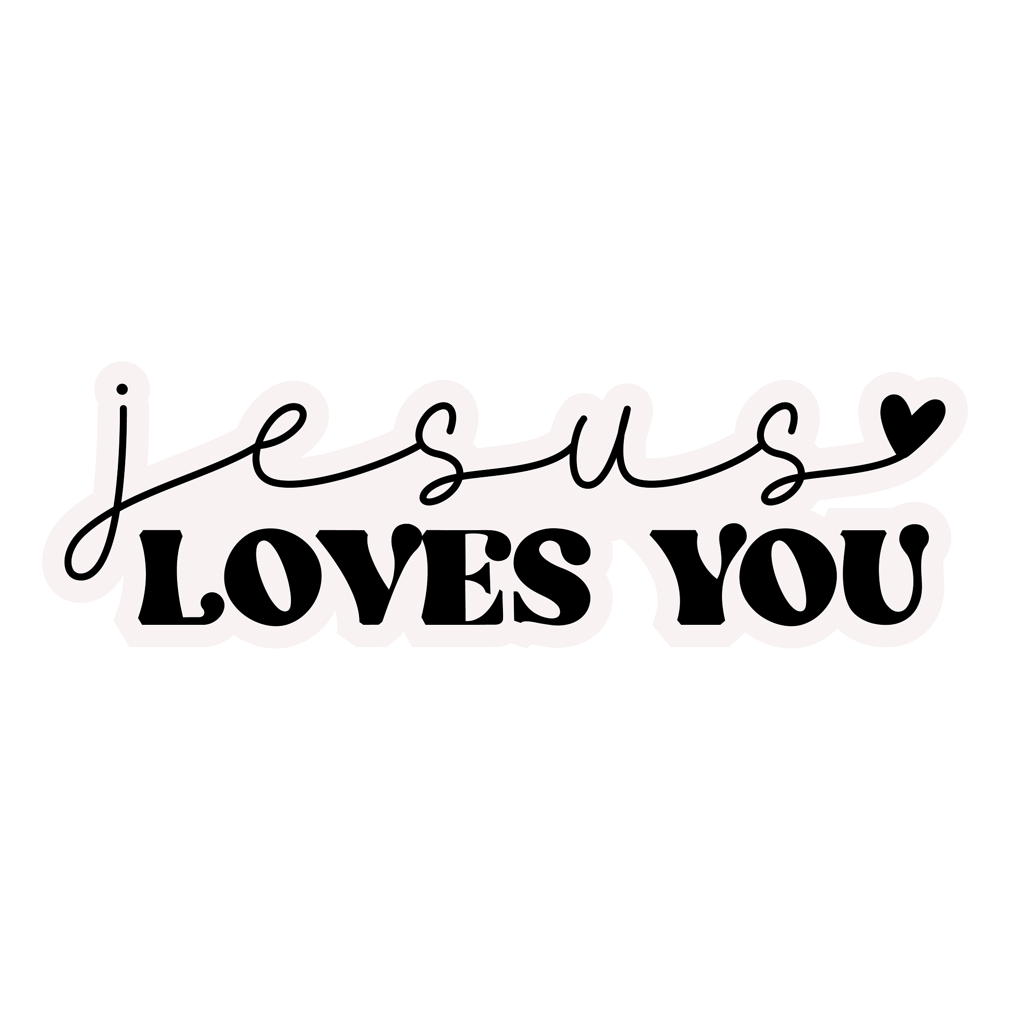 Inspirational Quote "Jesus Loves You" Motivational Sticker Vinyl Decal Motivation Stickers- 5" Vinyl Sticker Waterproof