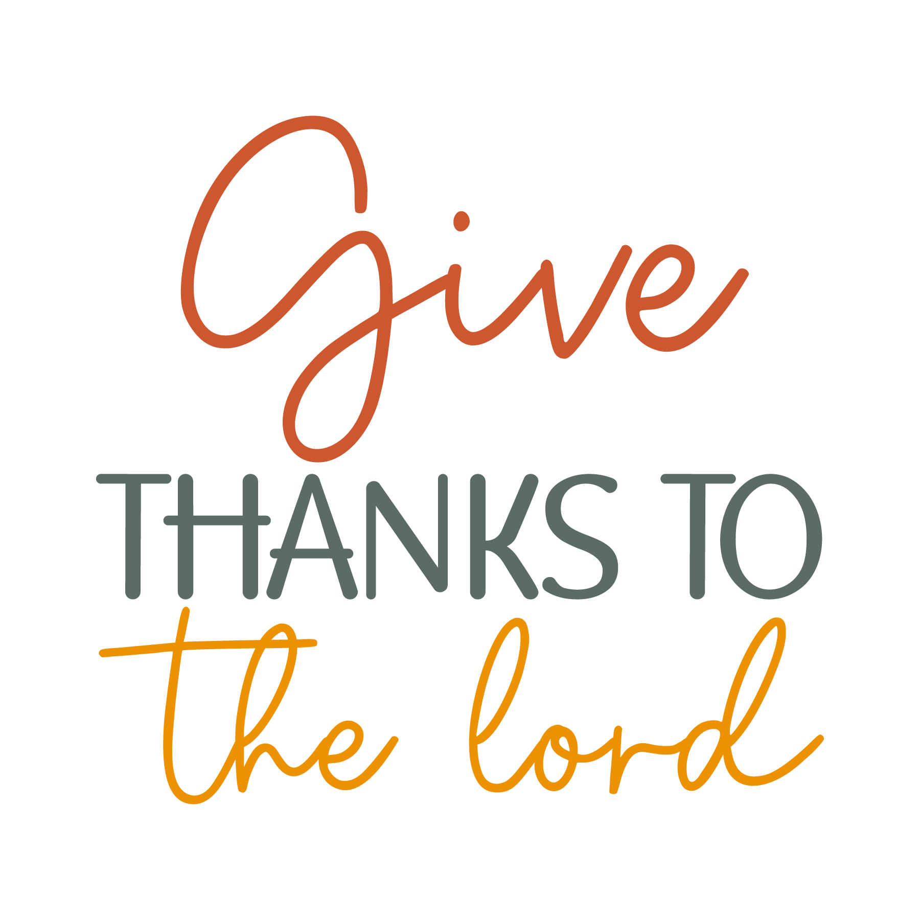 Inspirational Quote "Give Thanks To The Lord" Motivational Sticker Vinyl Decal Motivation Stickers- 5" Vinyl Sticker Waterproof