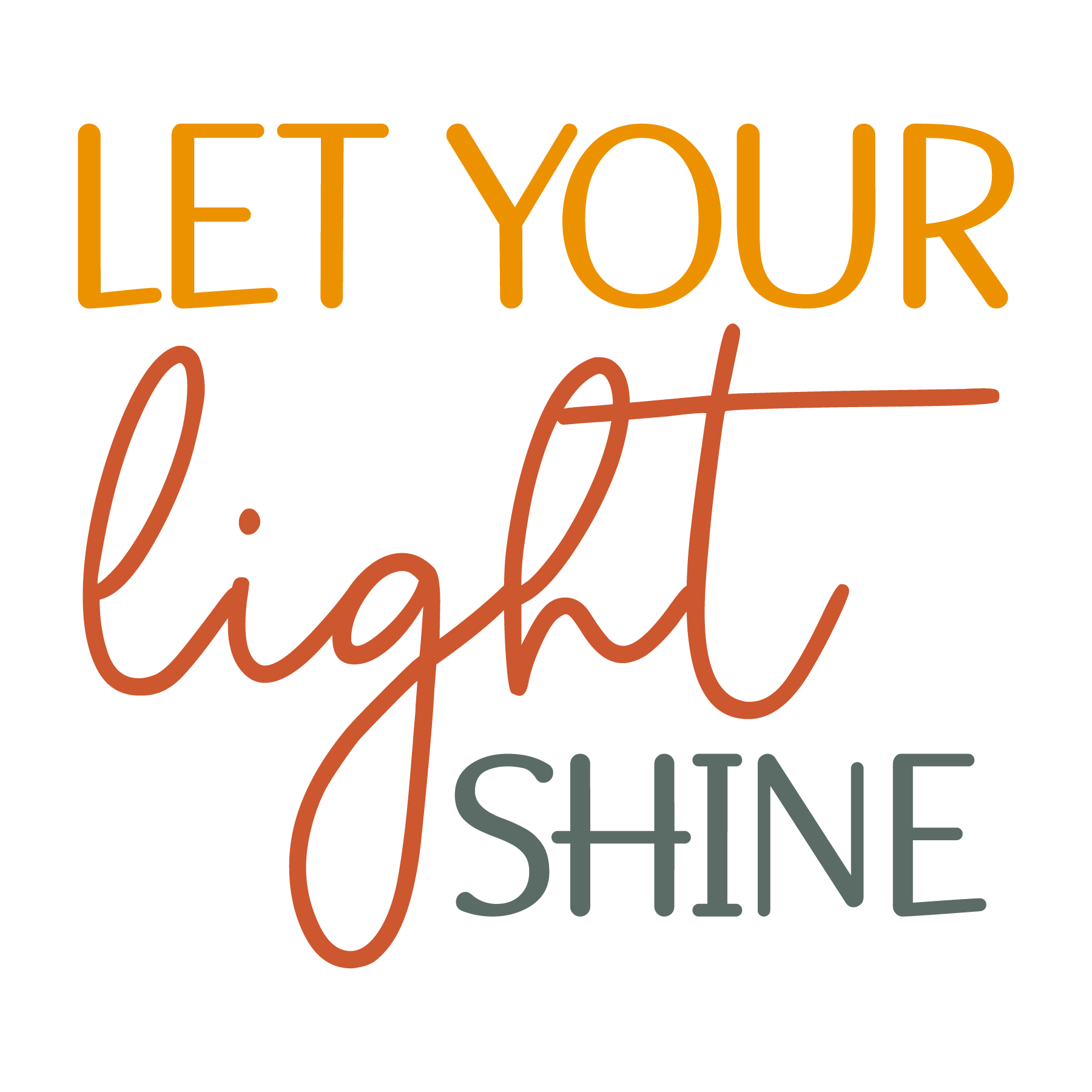 Inspirational Quote "Let Your Light Shine" Motivational Sticker Vinyl Decal Motivation Stickers- 5" Vinyl Sticker Waterproof