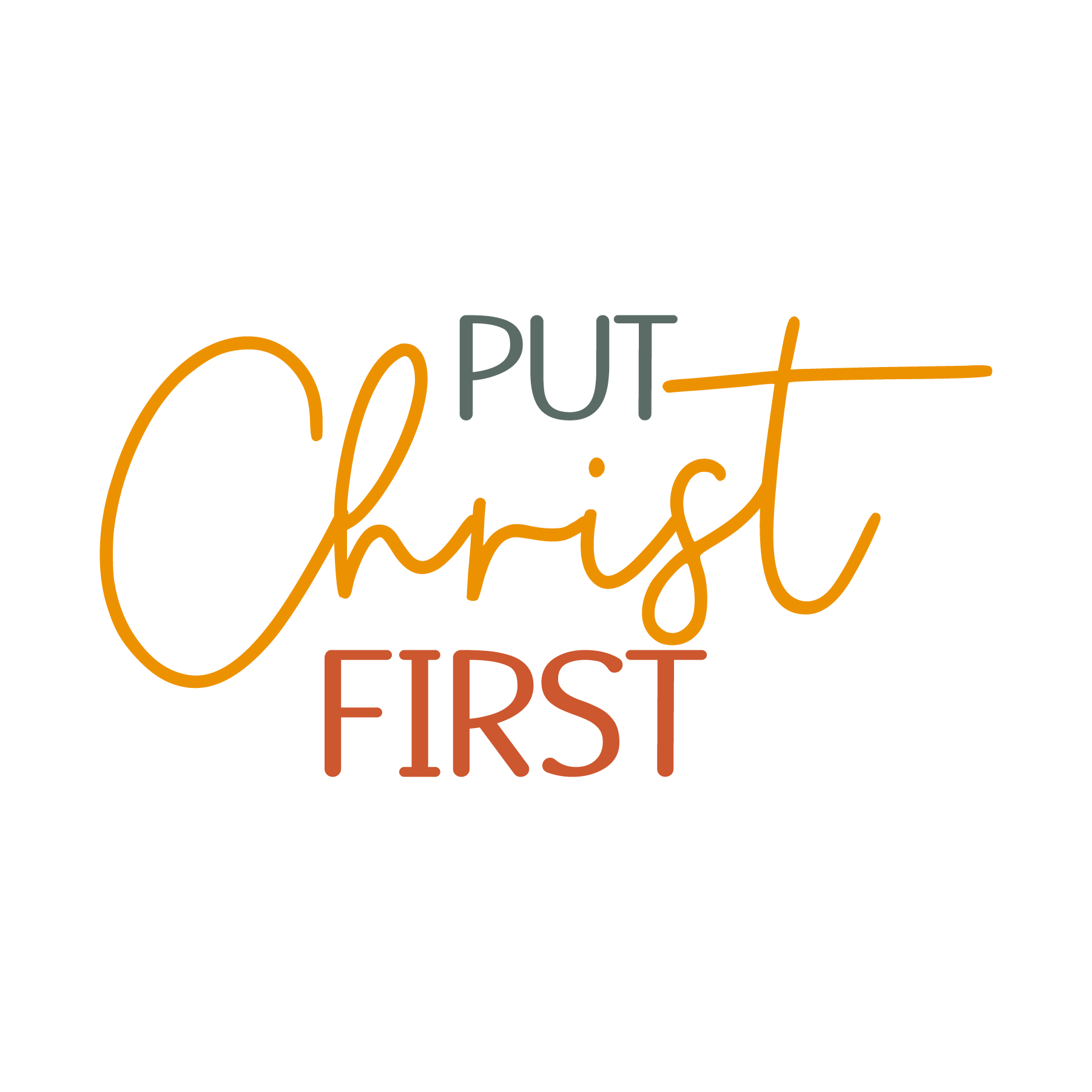 Inspirational Quote "Put Christ First" Motivational Sticker Vinyl Decal Motivation Stickers- 5" Vinyl Sticker Waterproof