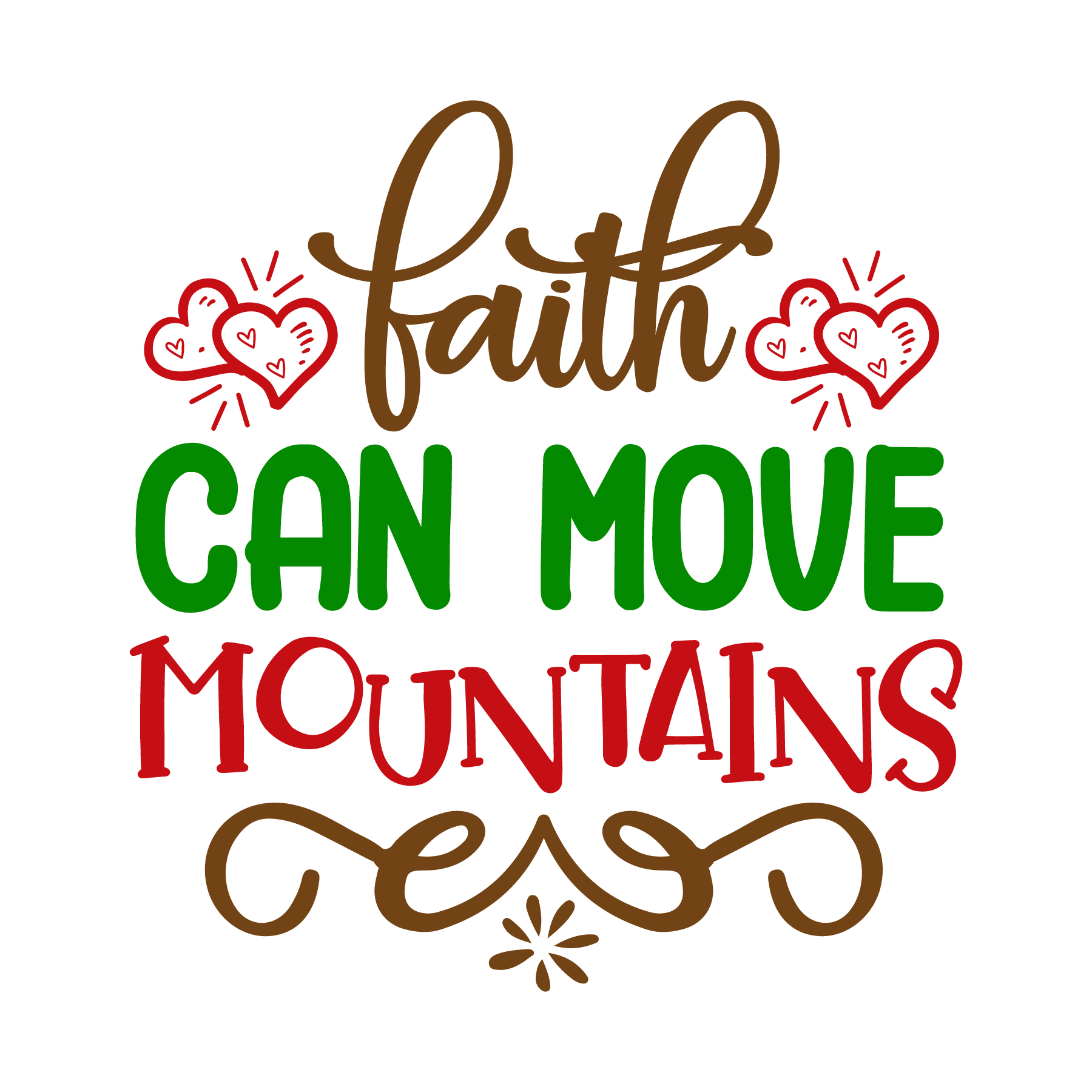 Inspirational Quote "Faith Can Move Mountains Great Gift Stickers" Motivational Sticker Vinyl Decal Motivation Stickers- 5" Vinyl Sticker Waterproof