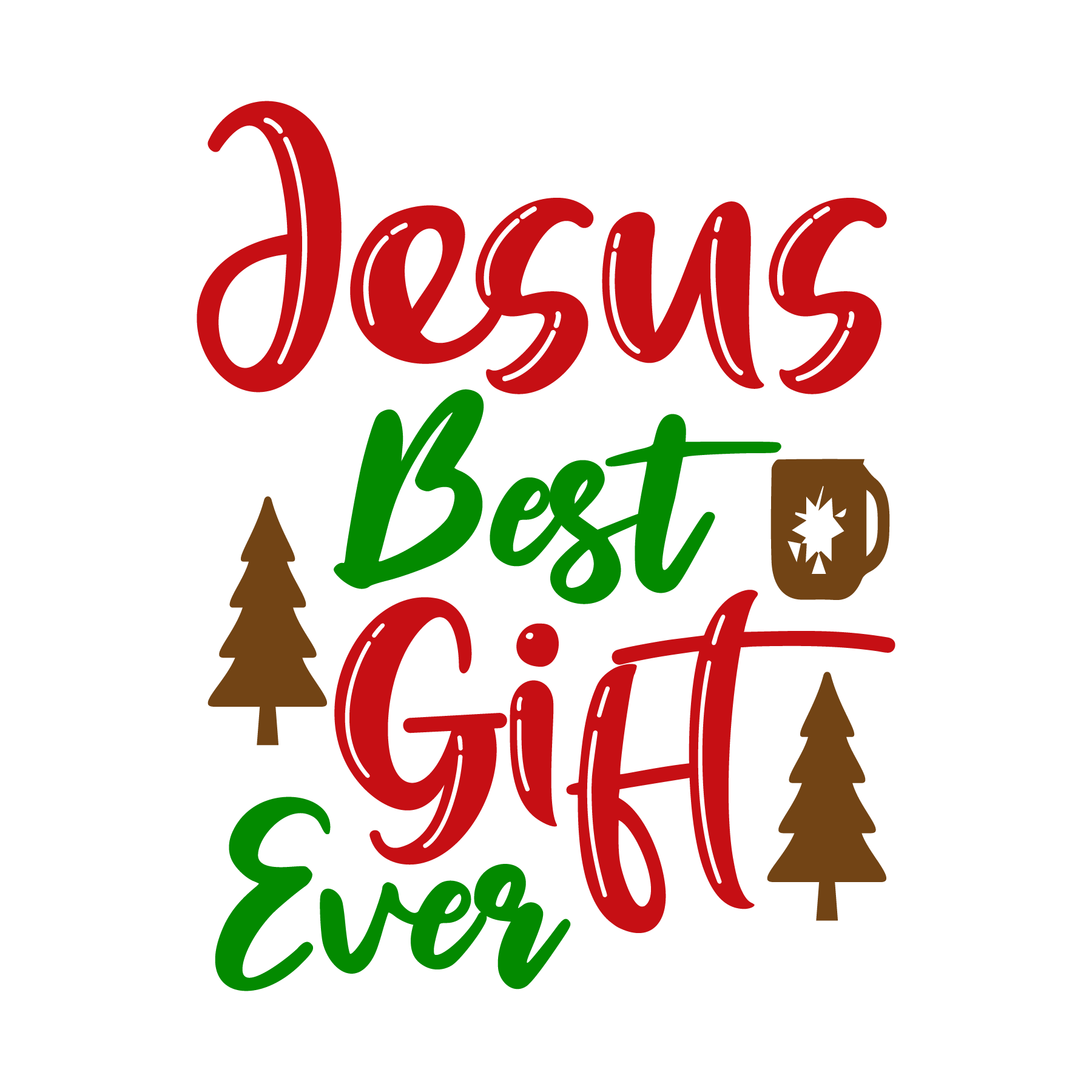Inspirational Quote "Jesus Best Gift Ever Great Sticker" Motivational Sticker Vinyl Decal Motivation Stickers- 5" Vinyl Sticker Waterproof