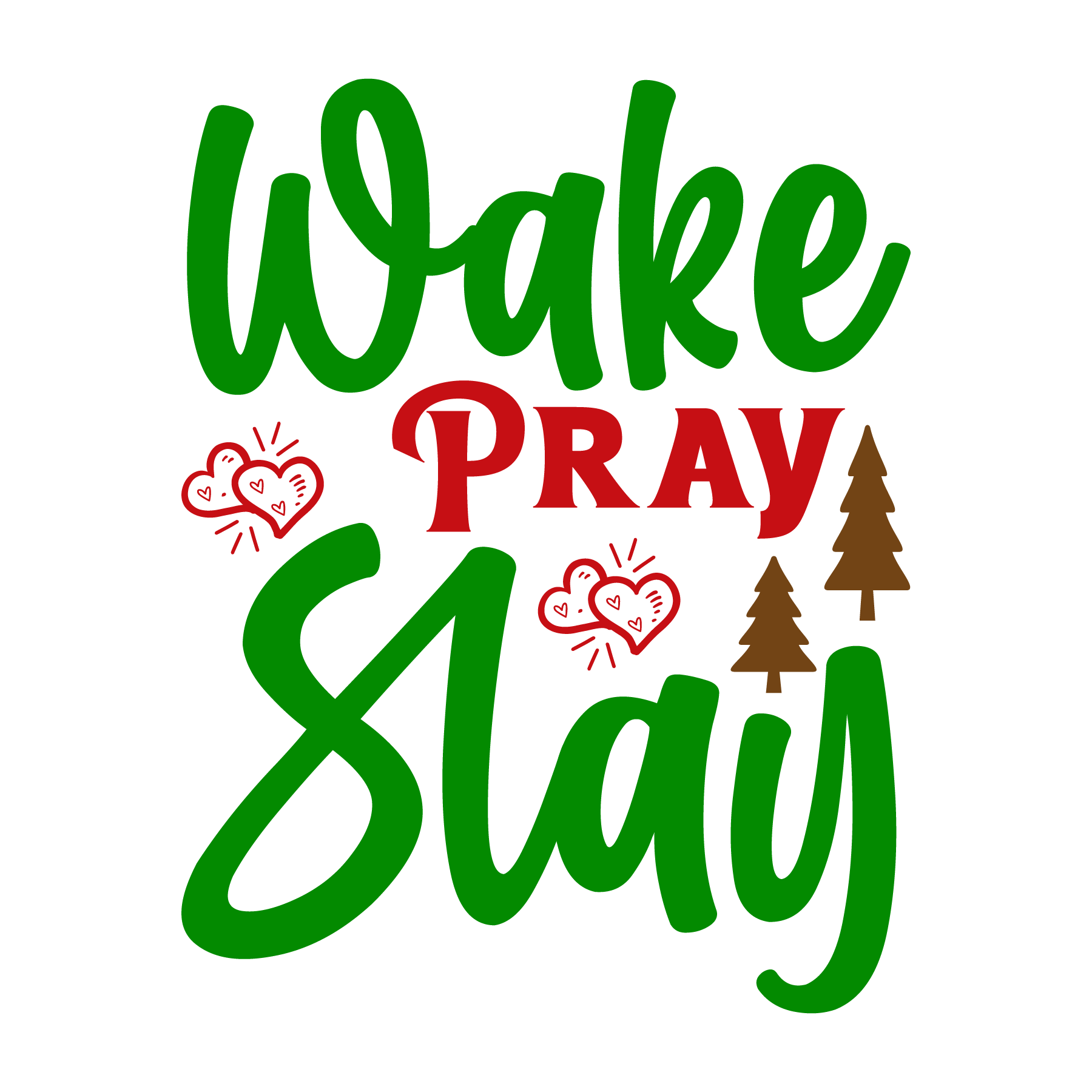 Inspirational Quote "Wake Pray Stay Sticker" Motivational Sticker Vinyl Decal Motivation Stickers- 5" Vinyl Sticker Waterproof