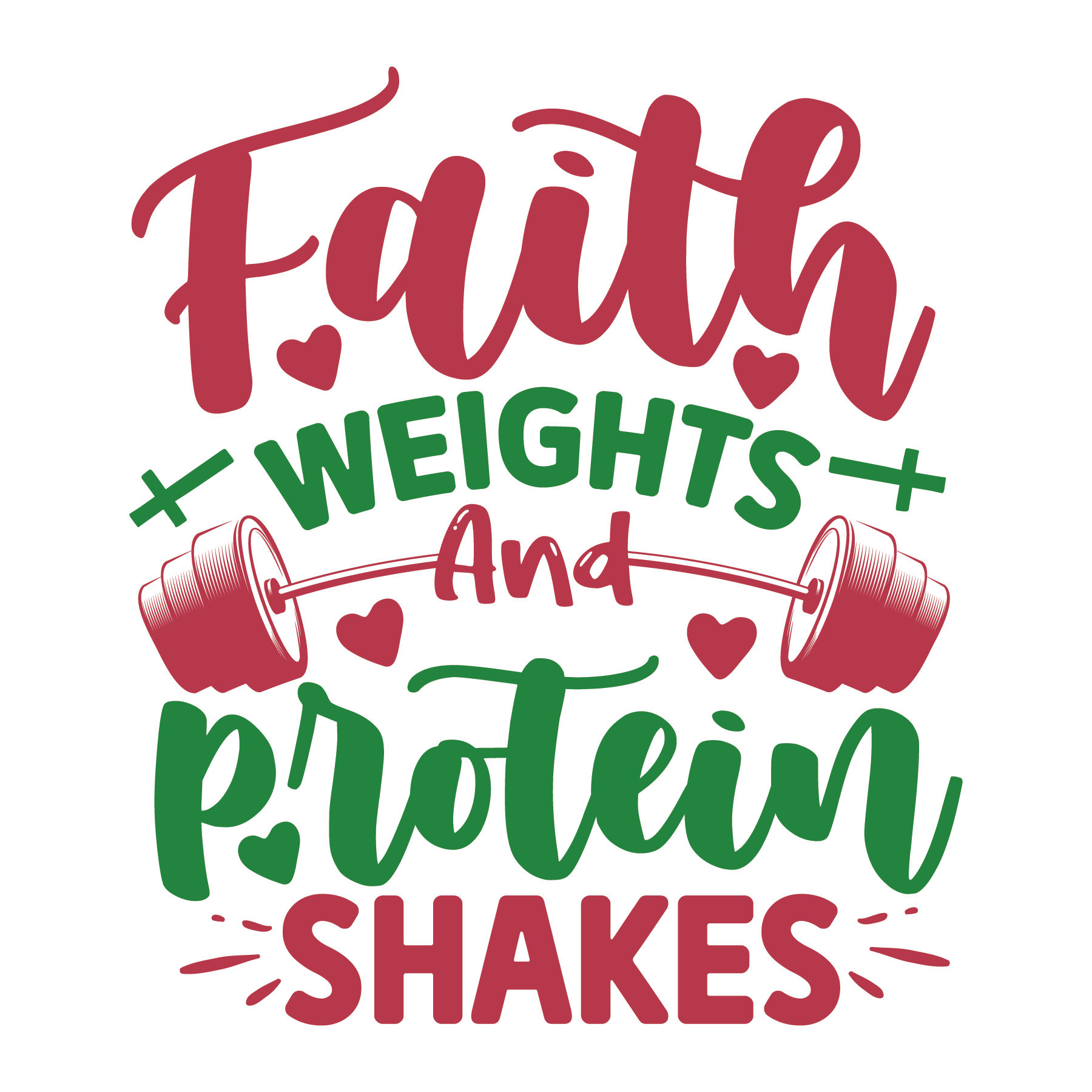 Inspirational Quote "Faith Weights And Protein Shakes" Motivational Sticker Vinyl Decal Motivation Stickers- 5" Vinyl Sticker Waterproof