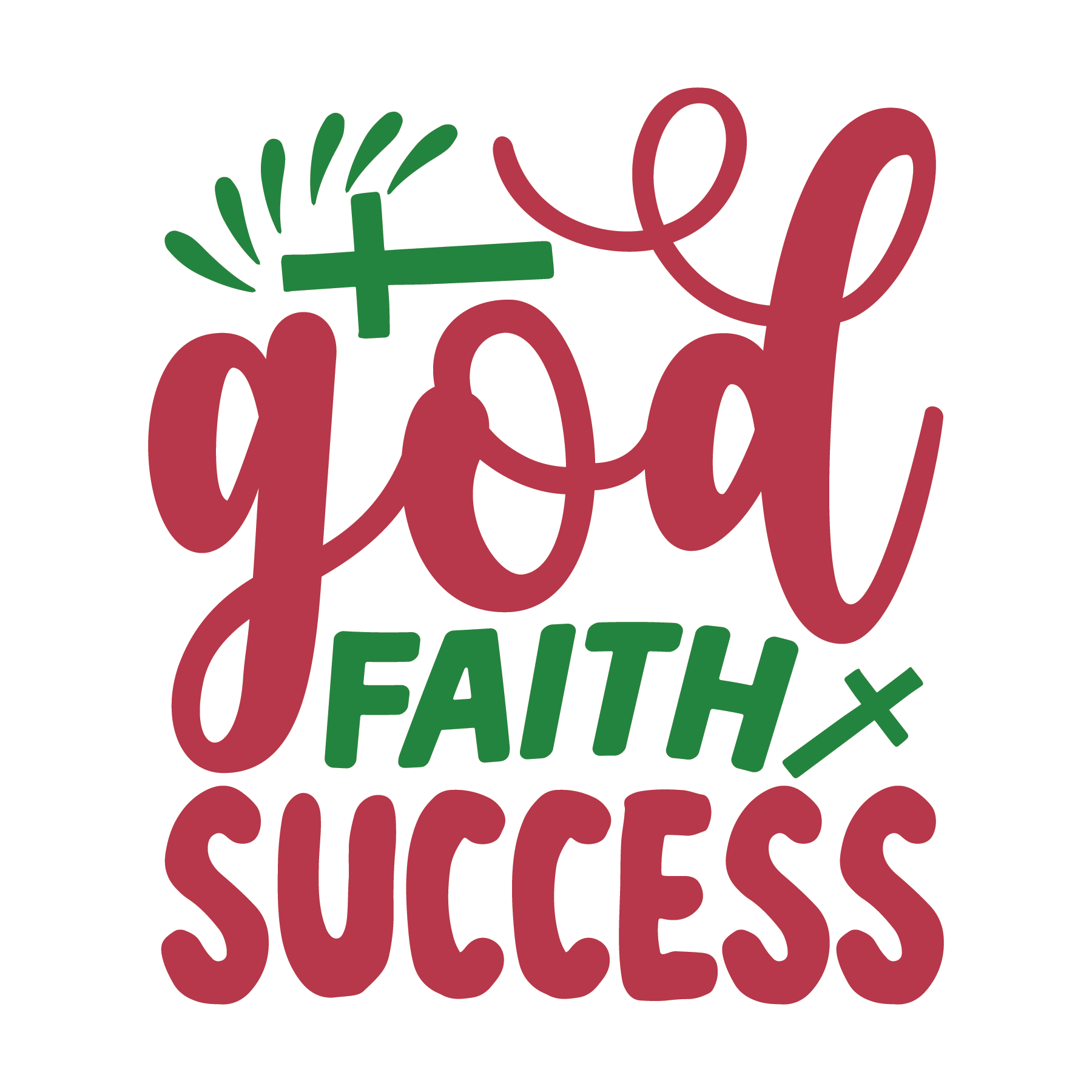 Inspirational Quote "God Faith Success Pretty Sticker" Motivational Sticker Vinyl Decal Motivation Stickers- 5" Vinyl Sticker Waterproof