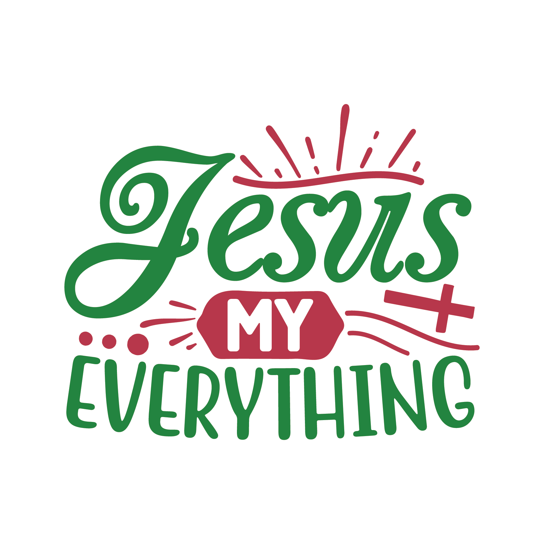 Inspirational Quote "Jesus My Everything Sticker" Motivational Sticker Vinyl Decal Motivation Stickers- 5" Vinyl Sticker Waterproof