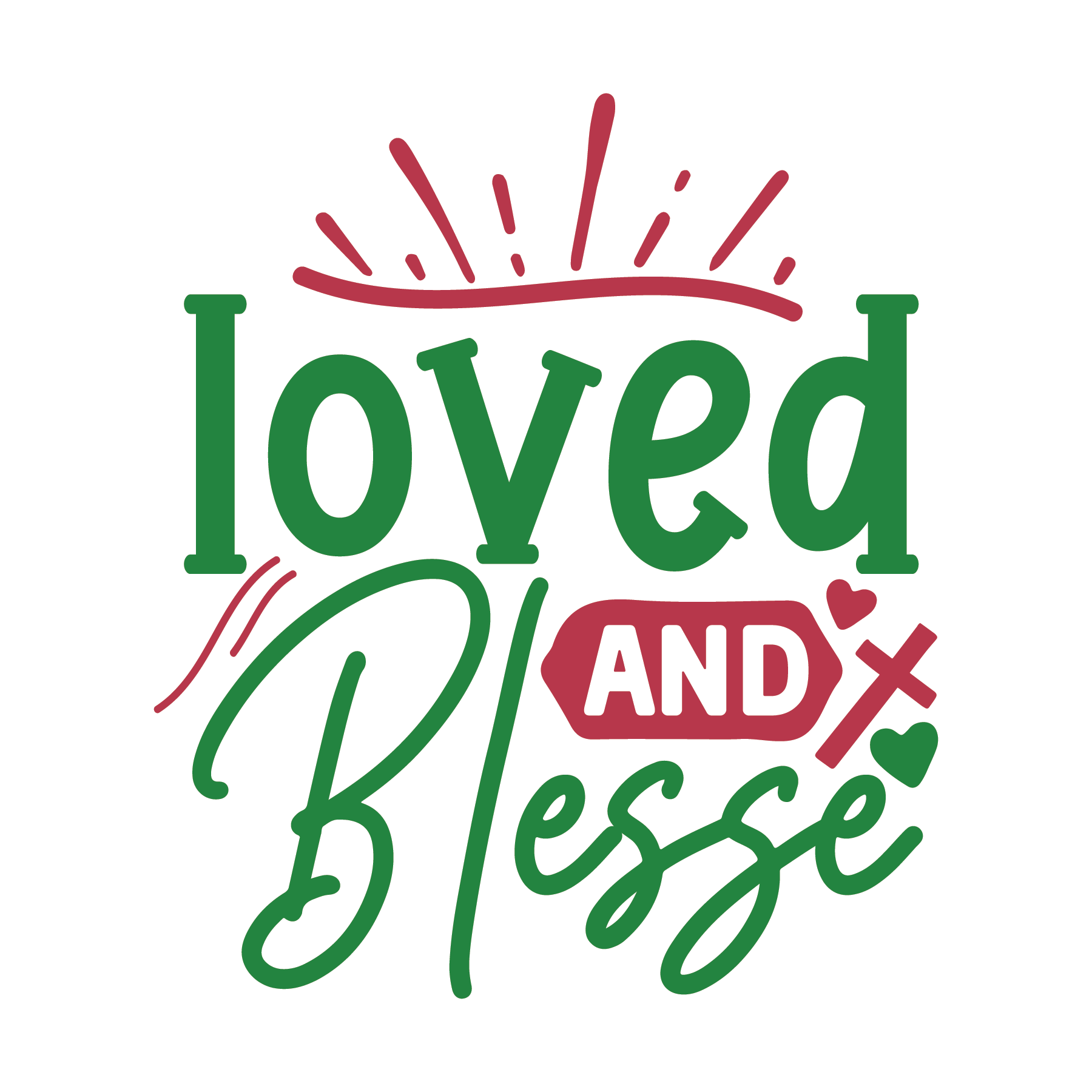 Inspirational Quote "Loved And Blesse" Motivational Sticker Vinyl Decal Motivation Stickers- 5" Vinyl Sticker Waterproof