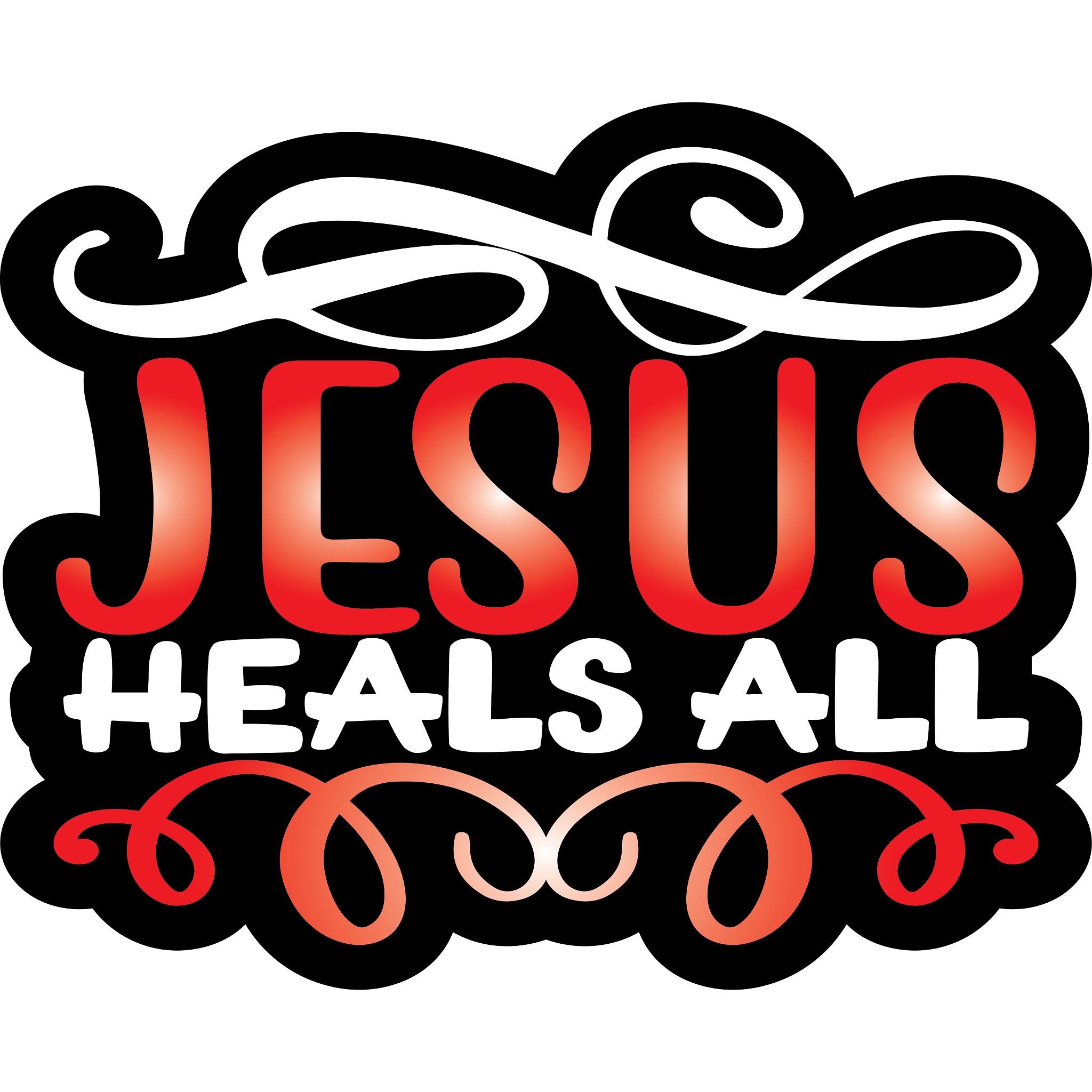 Inspirational Quote "Jesus Heals All Pretty Sticker" Motivational Sticker Vinyl Decal Motivation Stickers- 5" Vinyl Sticker Waterproof