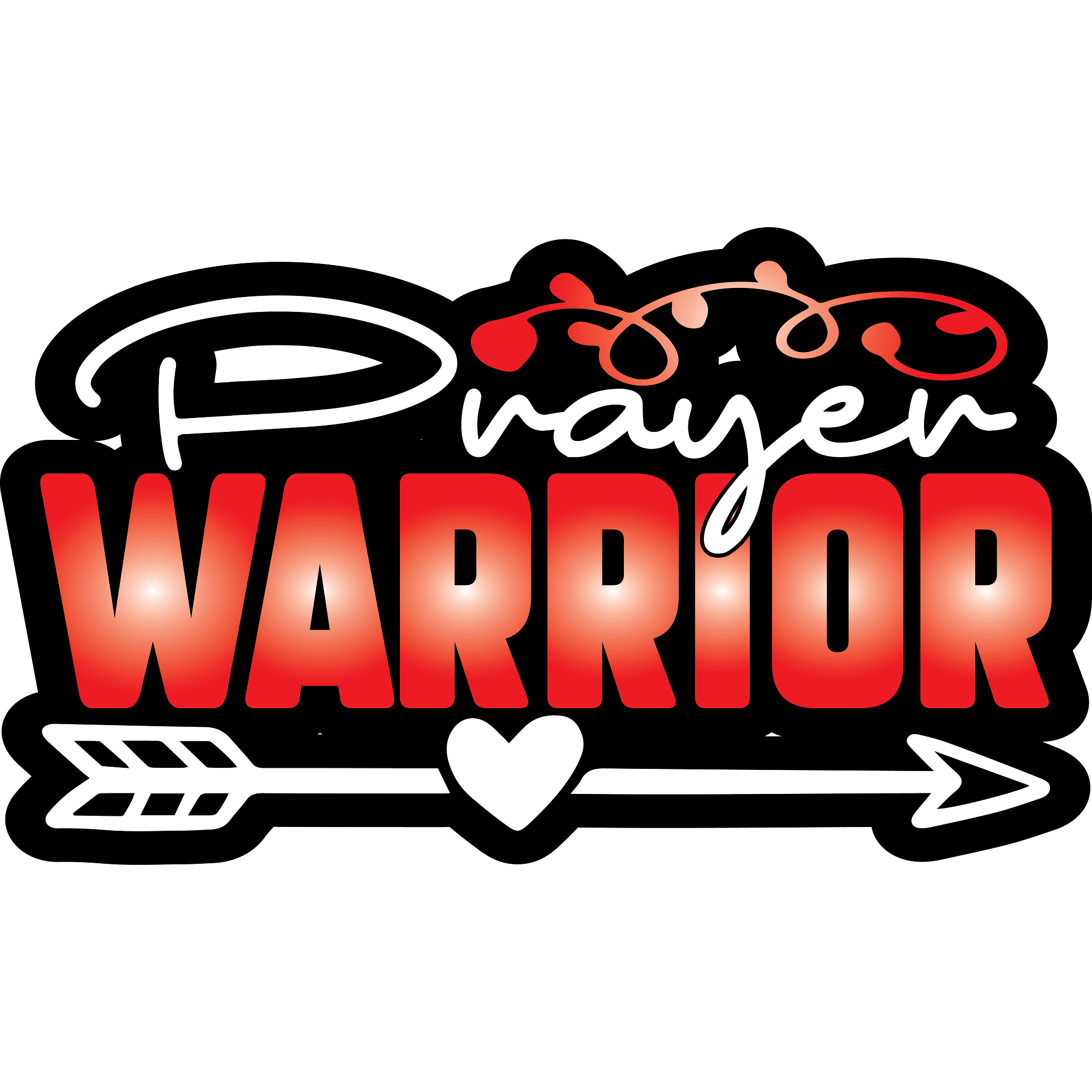 Inspirational Quote "Prayer Warrior" Motivational Sticker Vinyl Decal Motivation Stickers- 5" Vinyl Sticker Waterproof