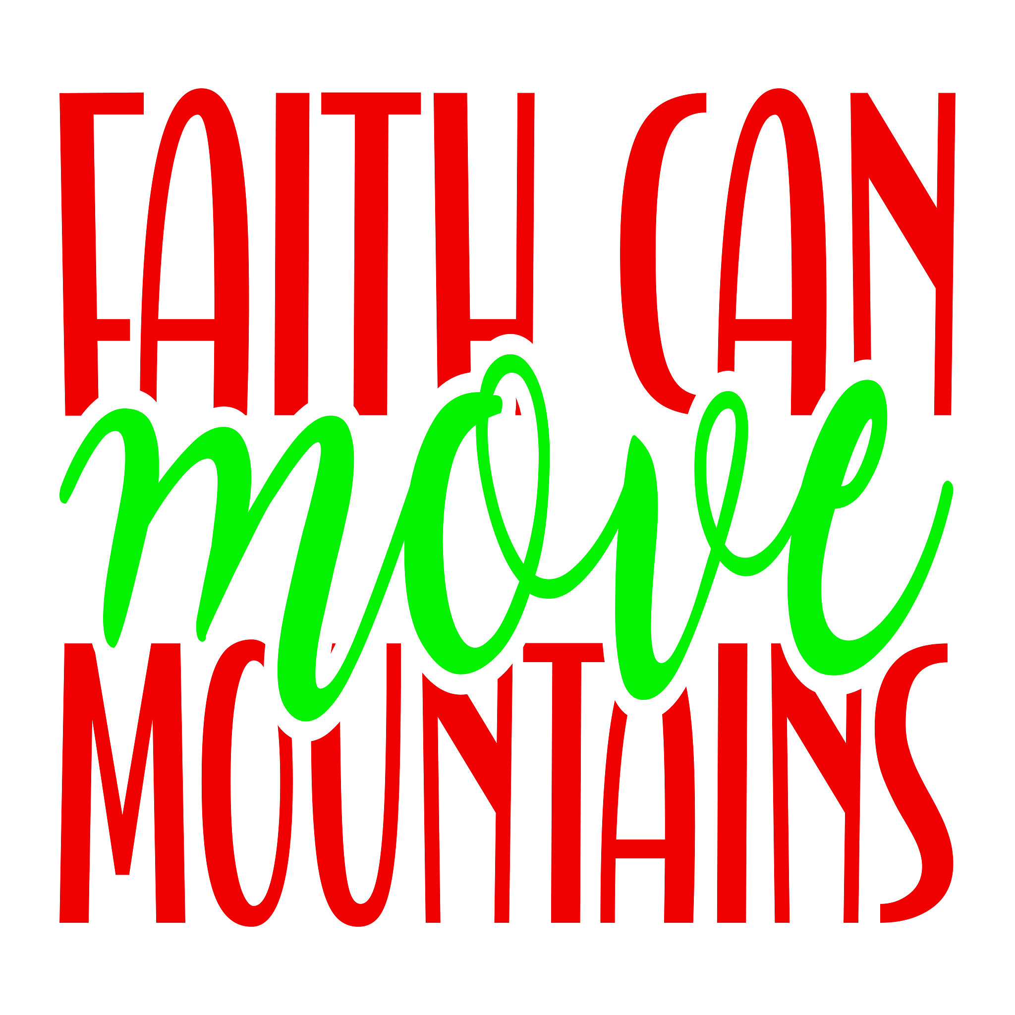 Inspirational Quote "Faith Can Move Mountains Pretty Gift Sticker" Motivational Sticker Vinyl Decal Motivation Stickers- 5" Vinyl Sticker Waterproof