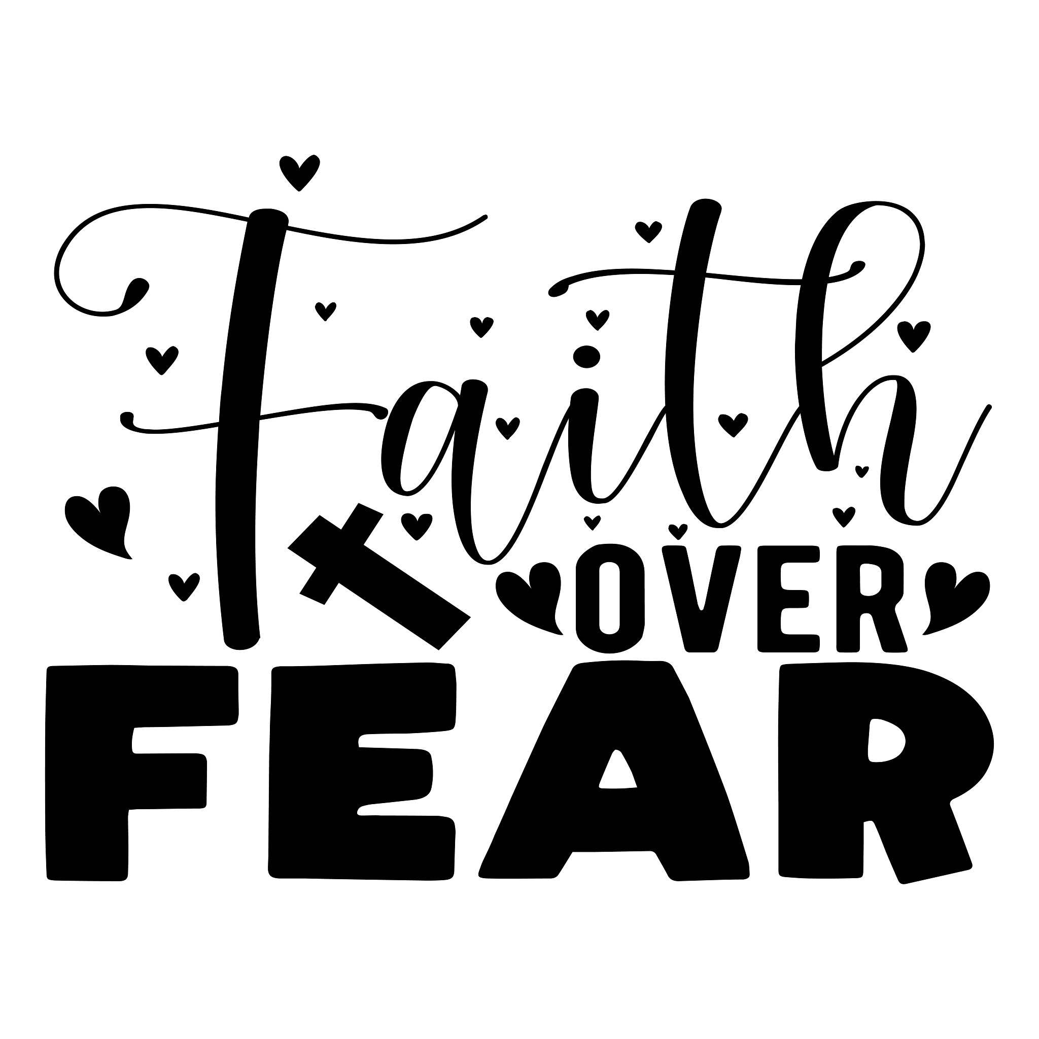 Inspirational Quote "Faith Over Fear, Great Sticker" Motivational Sticker Vinyl Decal Motivation Stickers- 5" Vinyl Sticker Waterproof