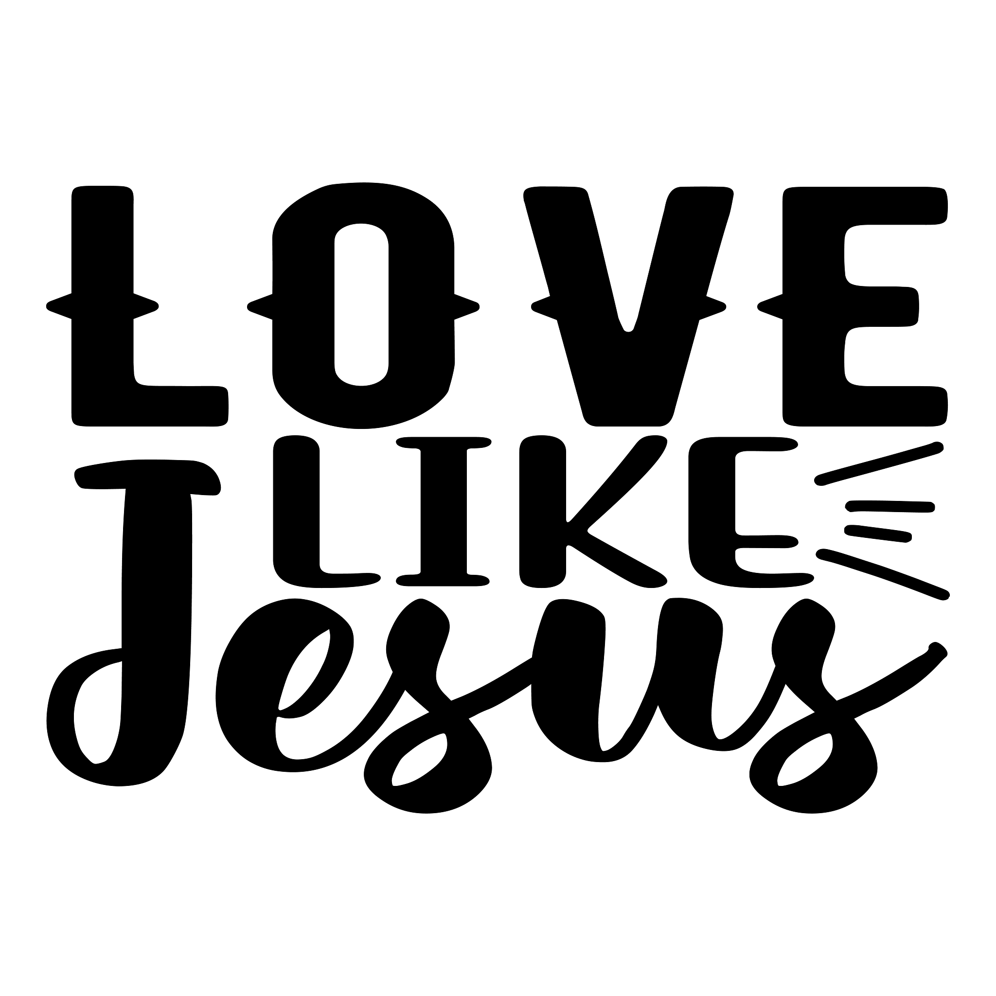 Inspirational Quote "Love Like Jesus, Pretty Great Gift Sticker" Motivational Sticker Vinyl Decal Motivation Stickers- 5" Vinyl Sticker Waterproof