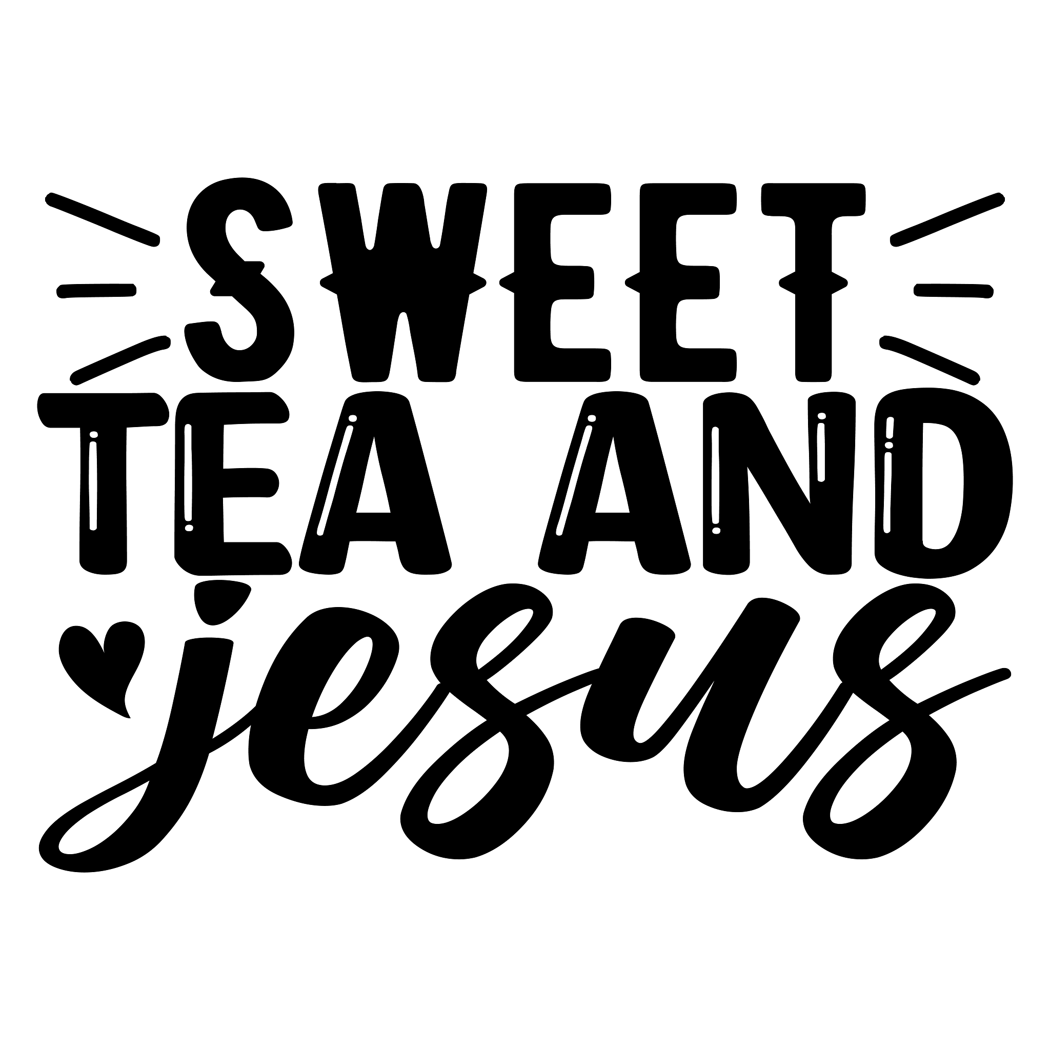 Inspirational Quote "Sweet Tea And Jesus" Motivational Sticker Vinyl Decal Motivation Stickers- 5" Vinyl Sticker Waterproof