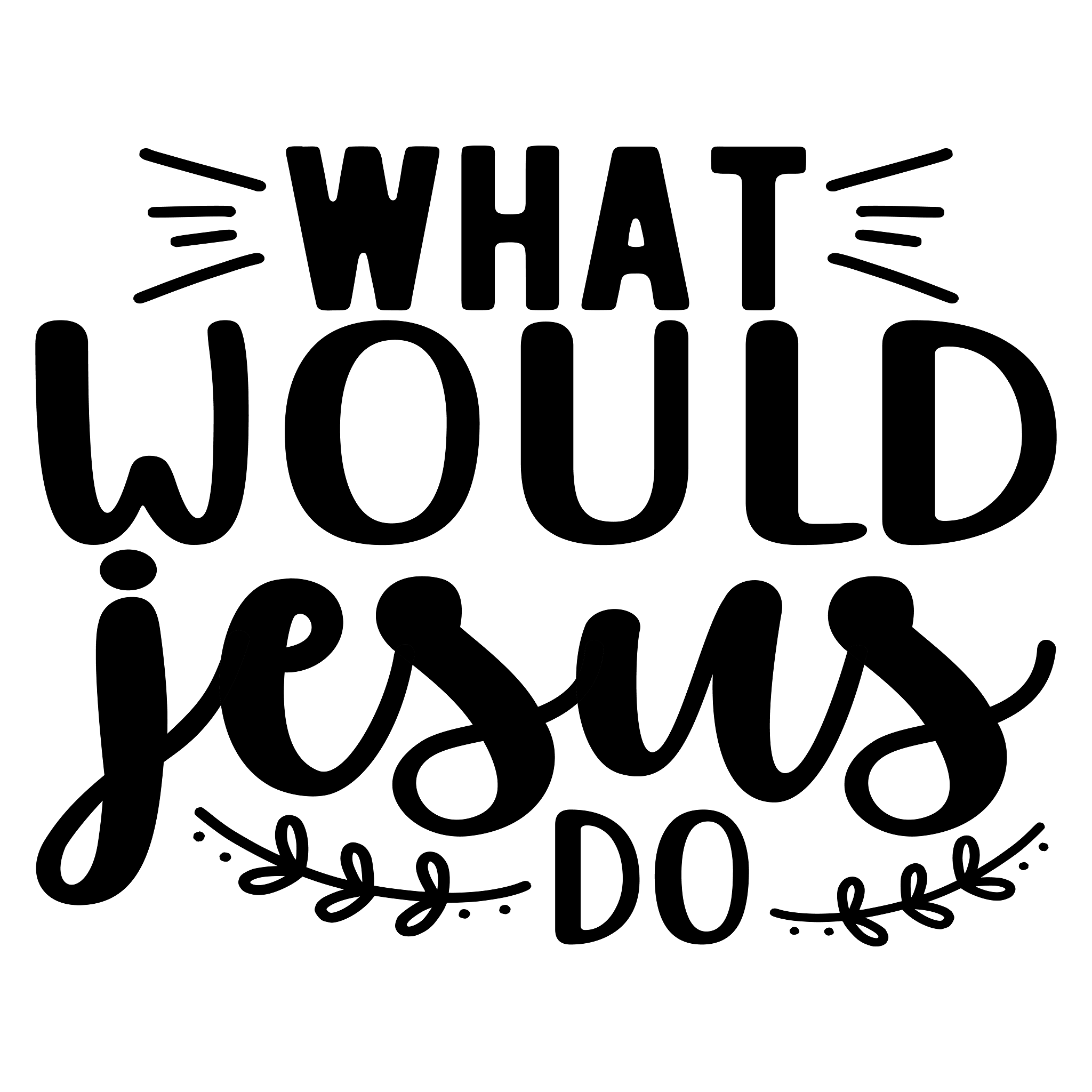 Inspirational Quote "What Would jesus Do" Motivational Sticker Vinyl Decal Motivation Stickers- 5" Vinyl Sticker Waterproof