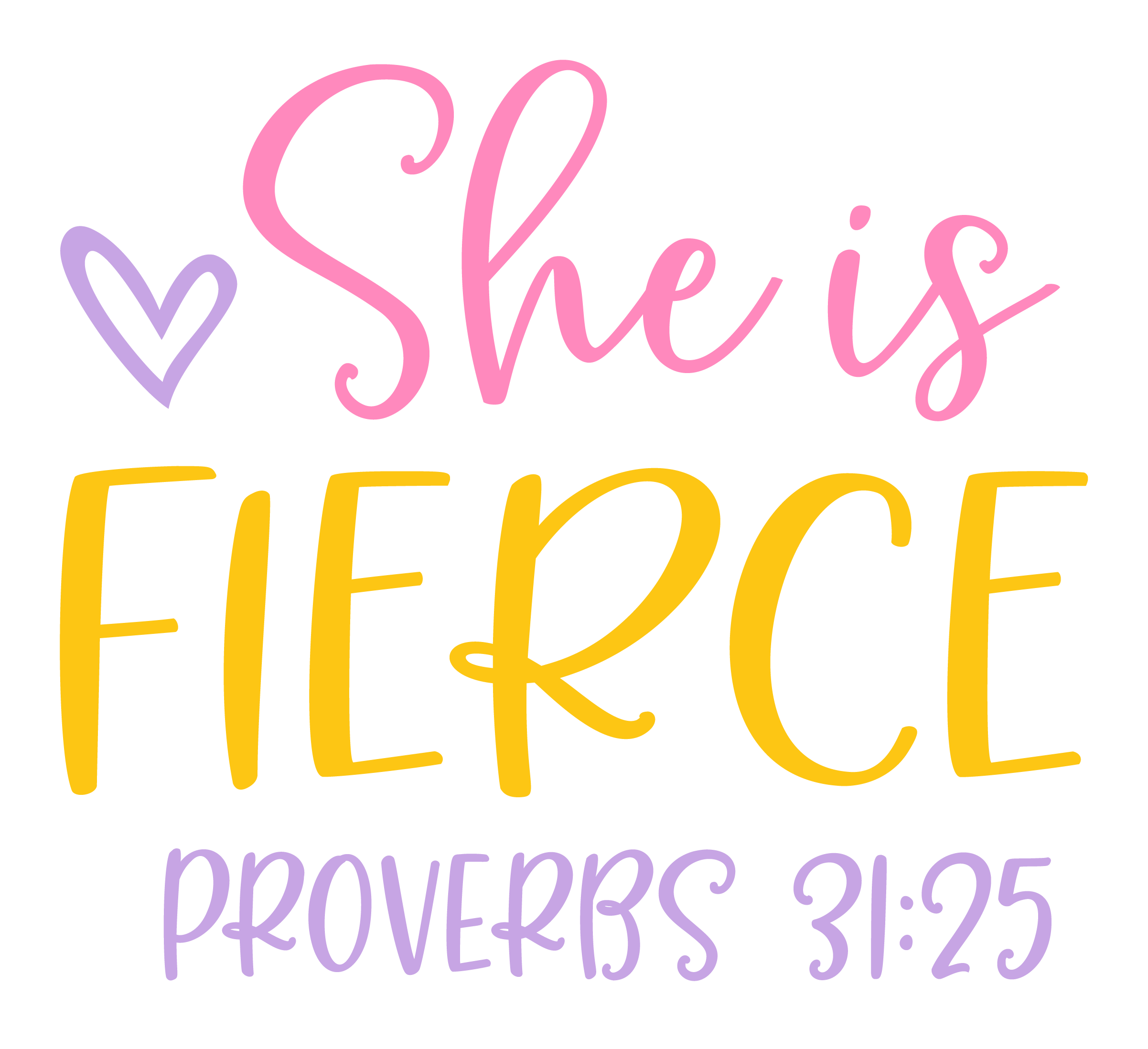 Inspirational Quote "She is Fierce ProVerbs 31:25" Motivational Sticker Vinyl Decal Motivation Stickers- 5" Vinyl Sticker Waterproof