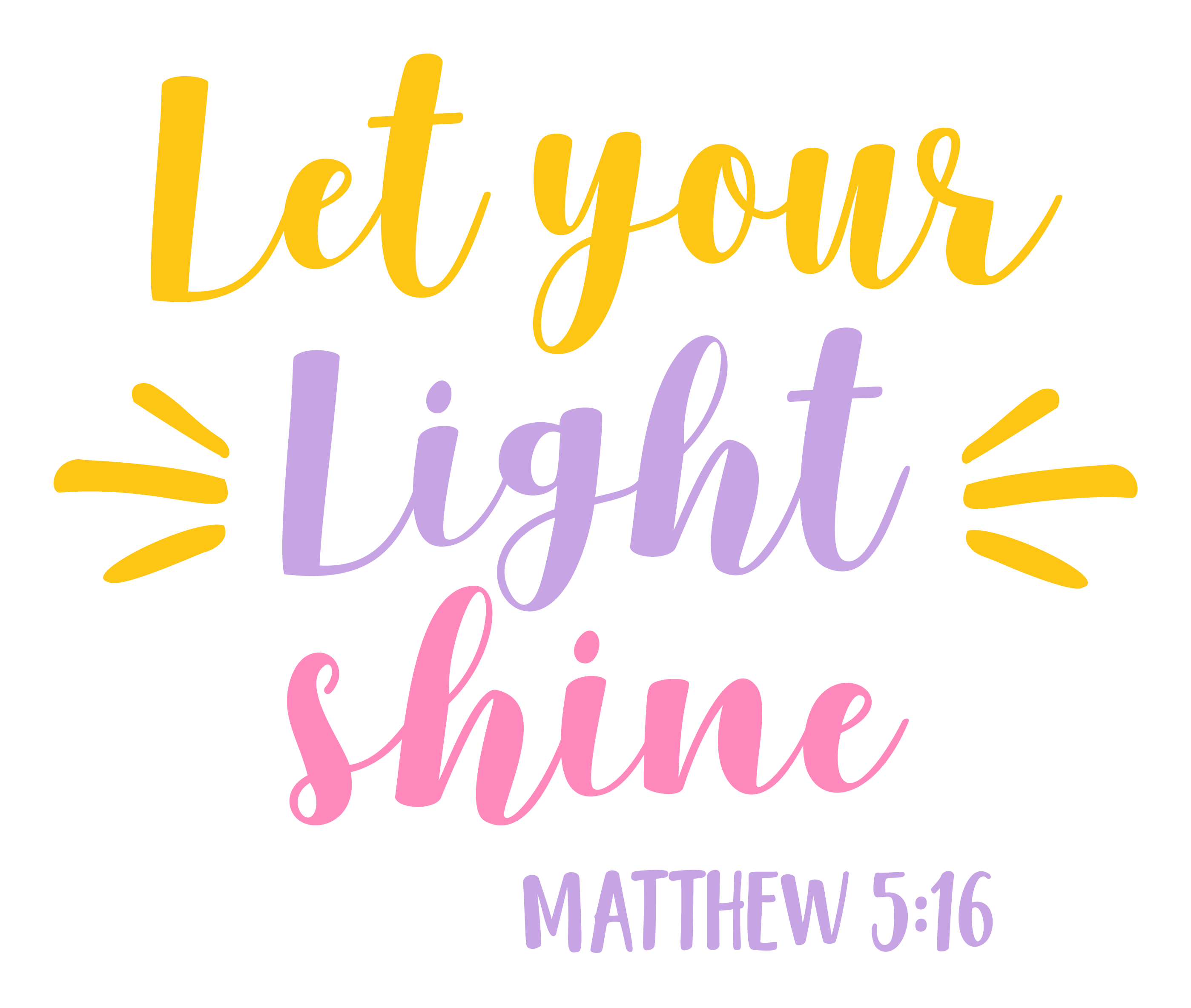 Inspirational Quote "Let Your Light Shine Matthew 5:16, Sticker" Motivational Sticker Vinyl Decal Motivation Stickers- 5" Vinyl Sticker Waterproof