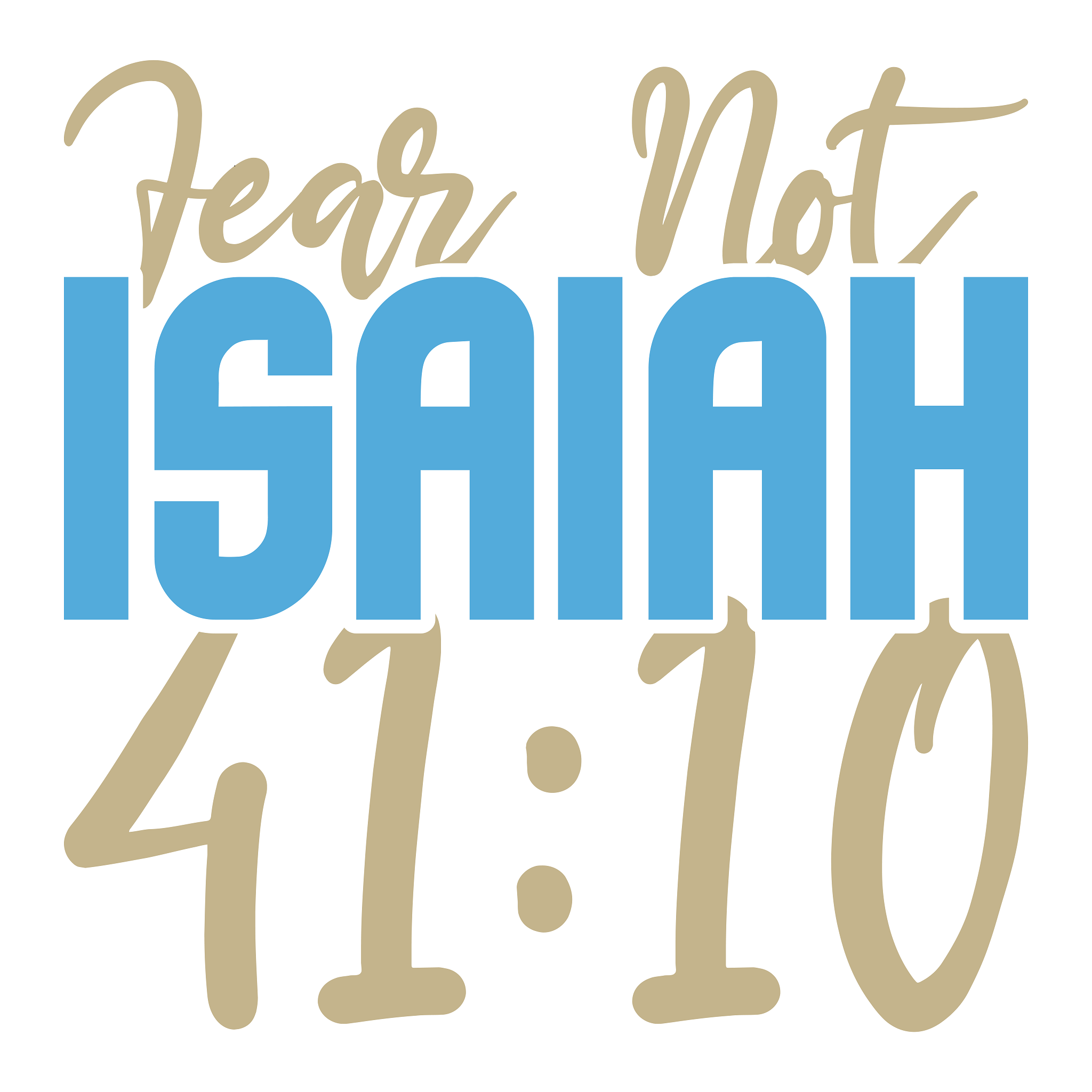 Inspirational Quote "Fear Not ISAIAH 41:10, Sticker Gift" Motivational Sticker Vinyl Decal Motivation Stickers- 5" Vinyl Sticker Waterproof