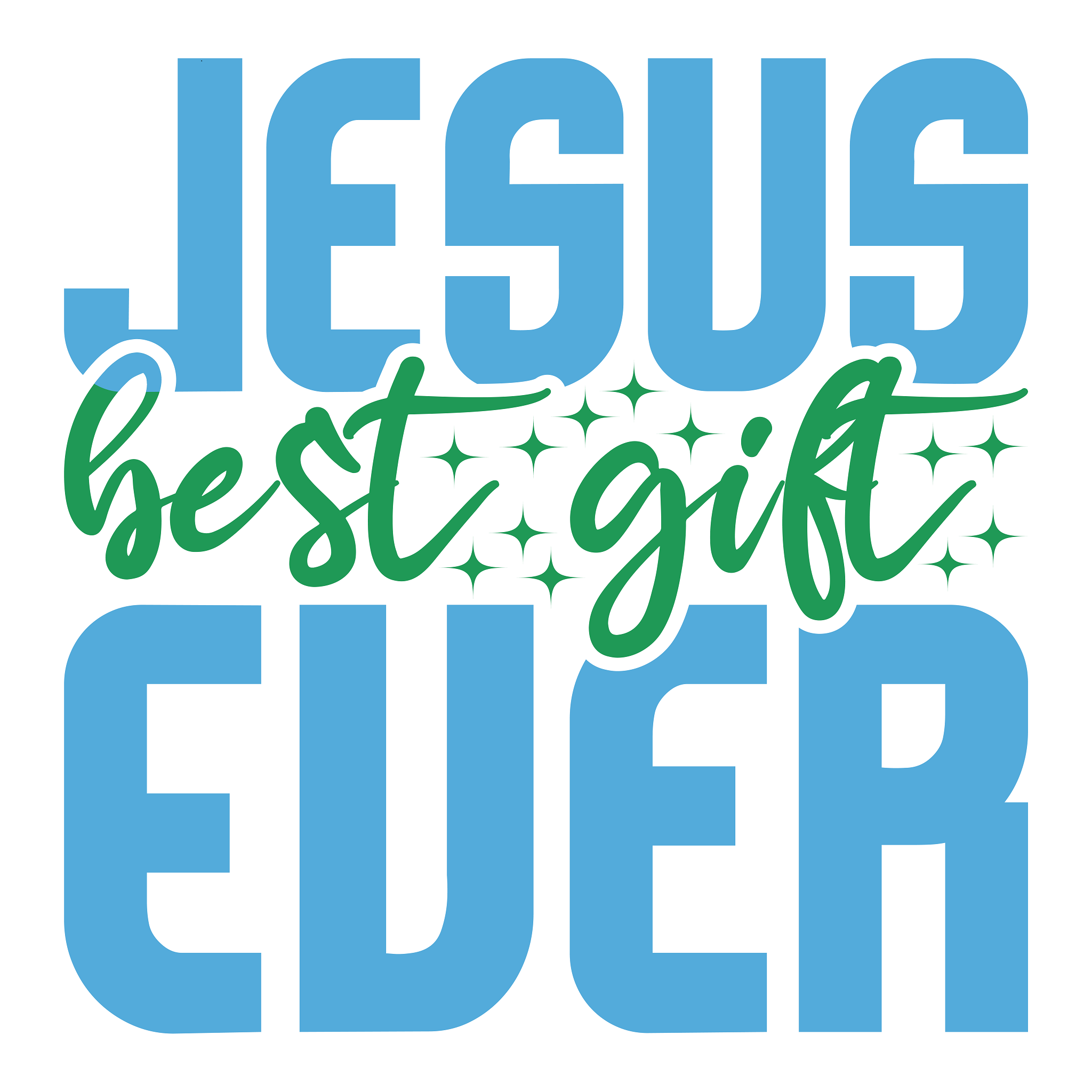 Inspirational Quote "Jesus Best Gift Ever, Sticker Gift" Motivational Sticker Vinyl Decal Motivation Stickers- 5" Vinyl Sticker Waterproof