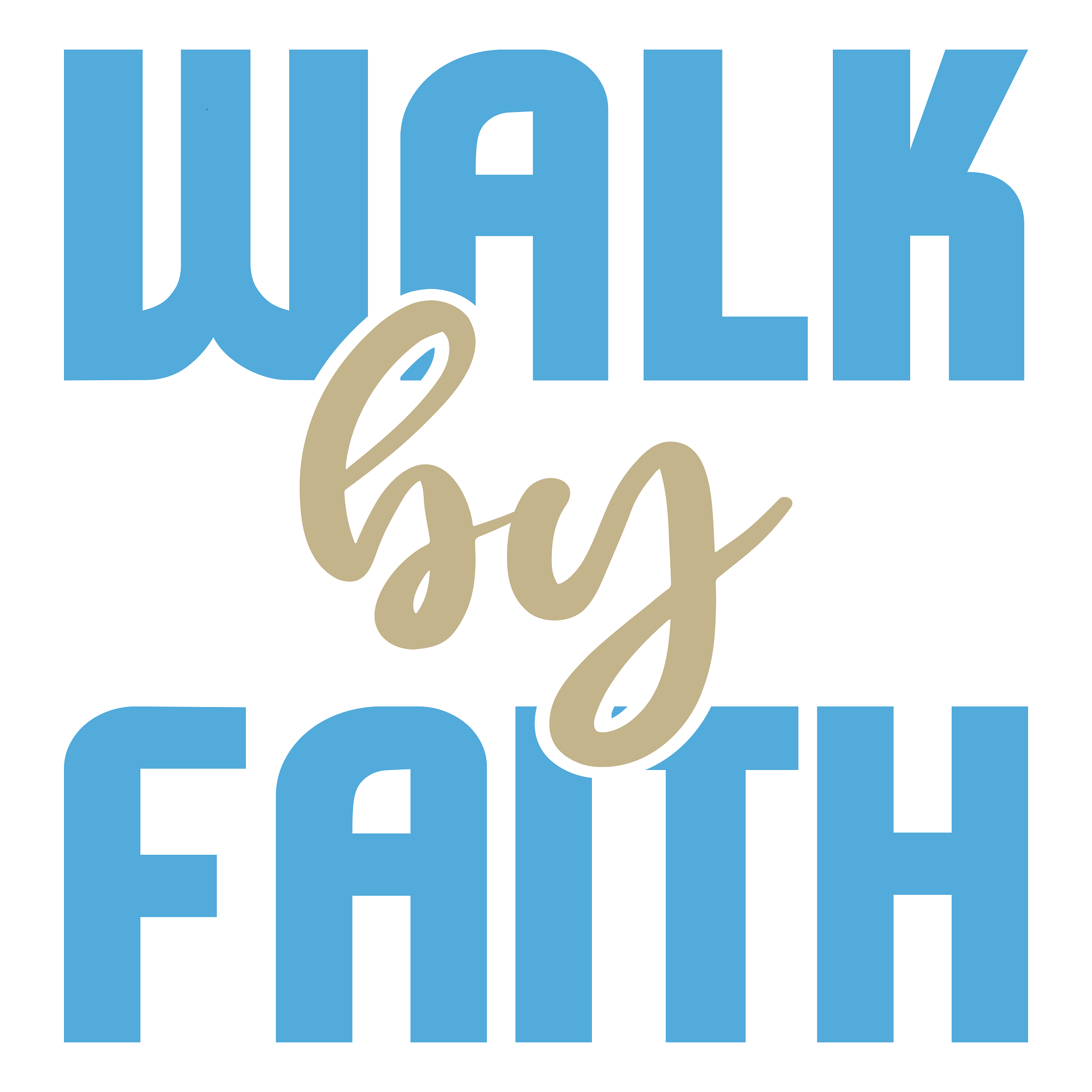 Inspirational Quote "Walk By Faith, Sticker Gift" Motivational Sticker Vinyl Decal Motivation Stickers- 5" Vinyl Sticker Waterproof