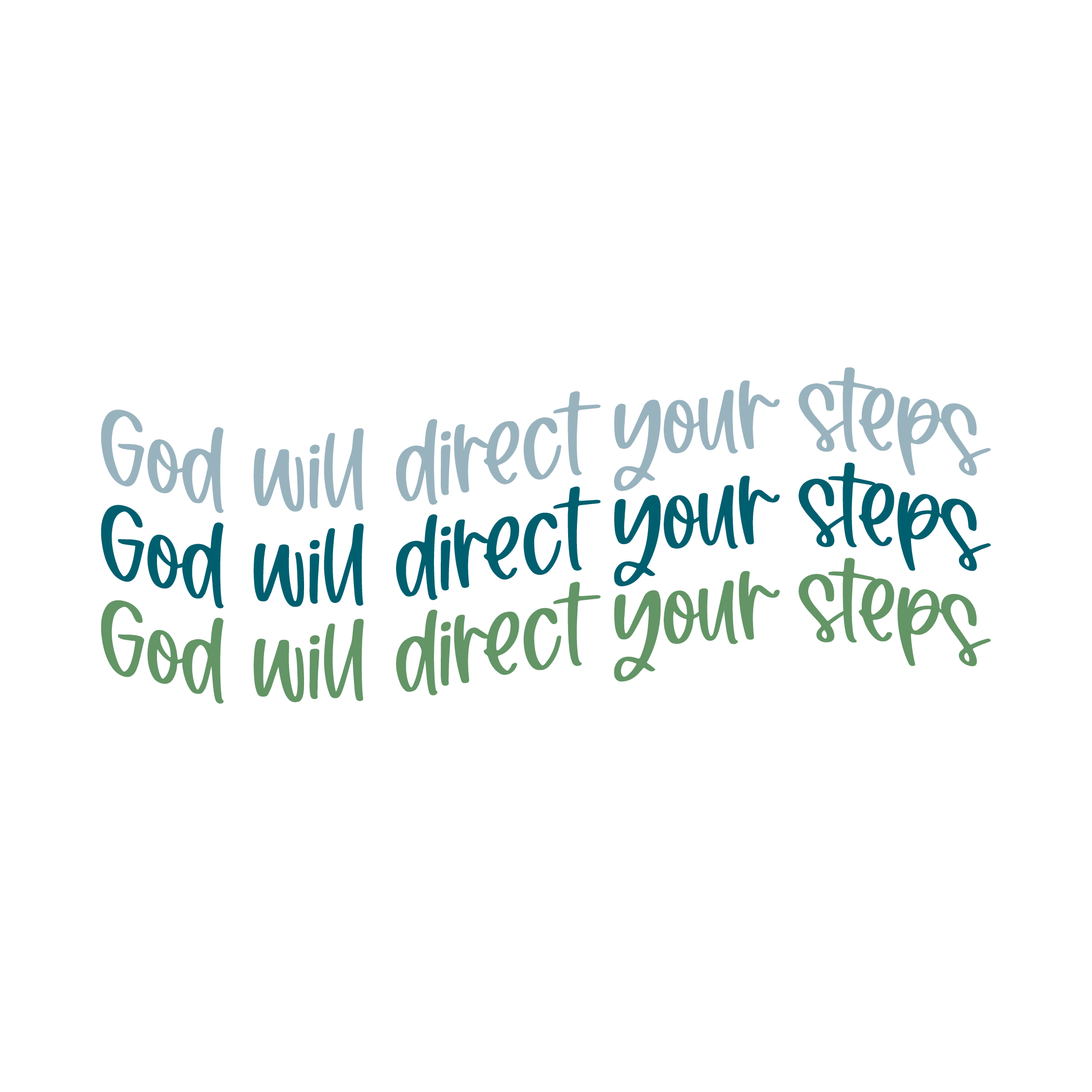 Inspirational Quote "God Will Direct Your Steps" Motivational Sticker Vinyl Decal Motivation Stickers- 5" Vinyl Sticker Waterproof