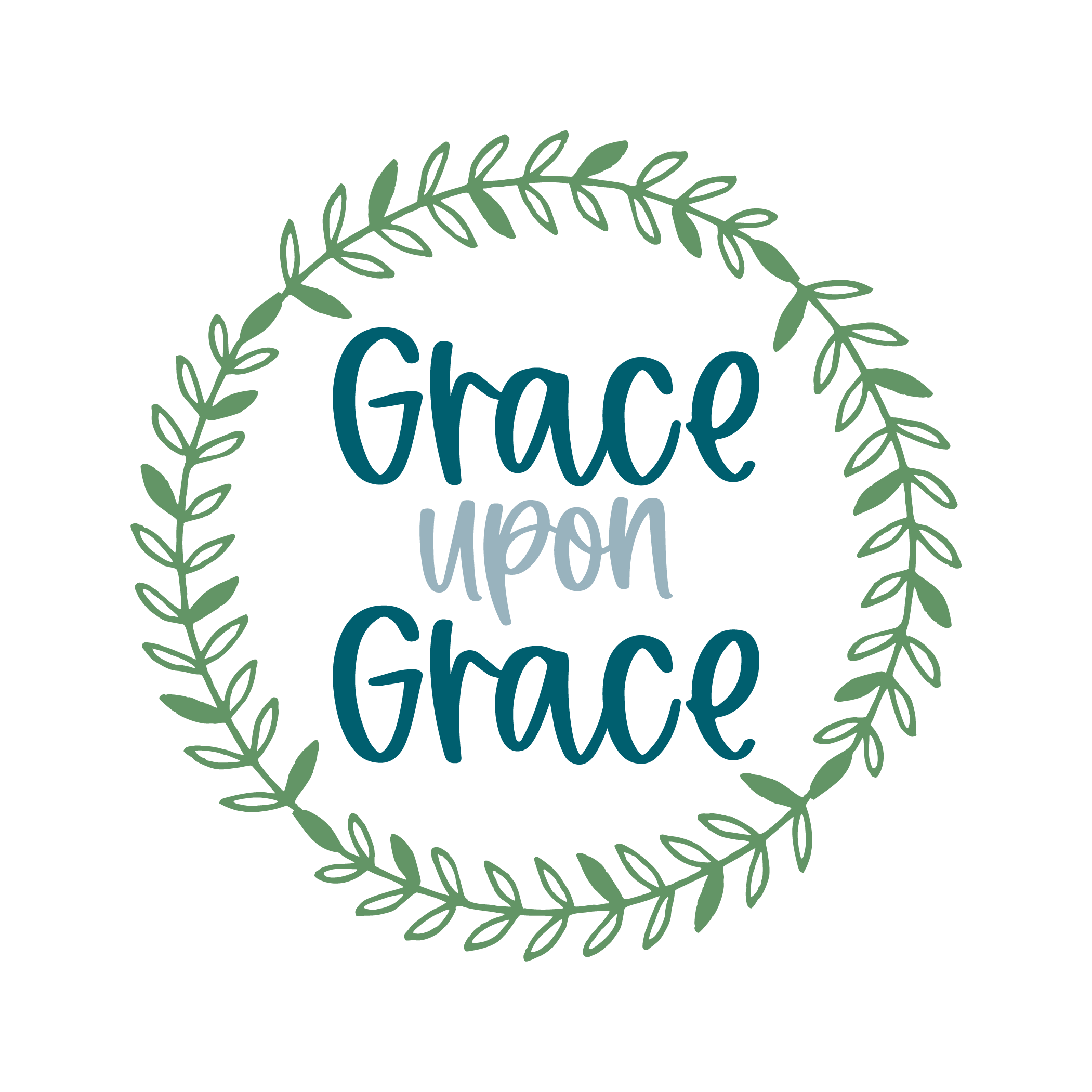 Inspirational Quote "Grace Upon Grace, Sticker Gift" Motivational Sticker Vinyl Decal Motivation Stickers- 5" Vinyl Sticker Waterproof