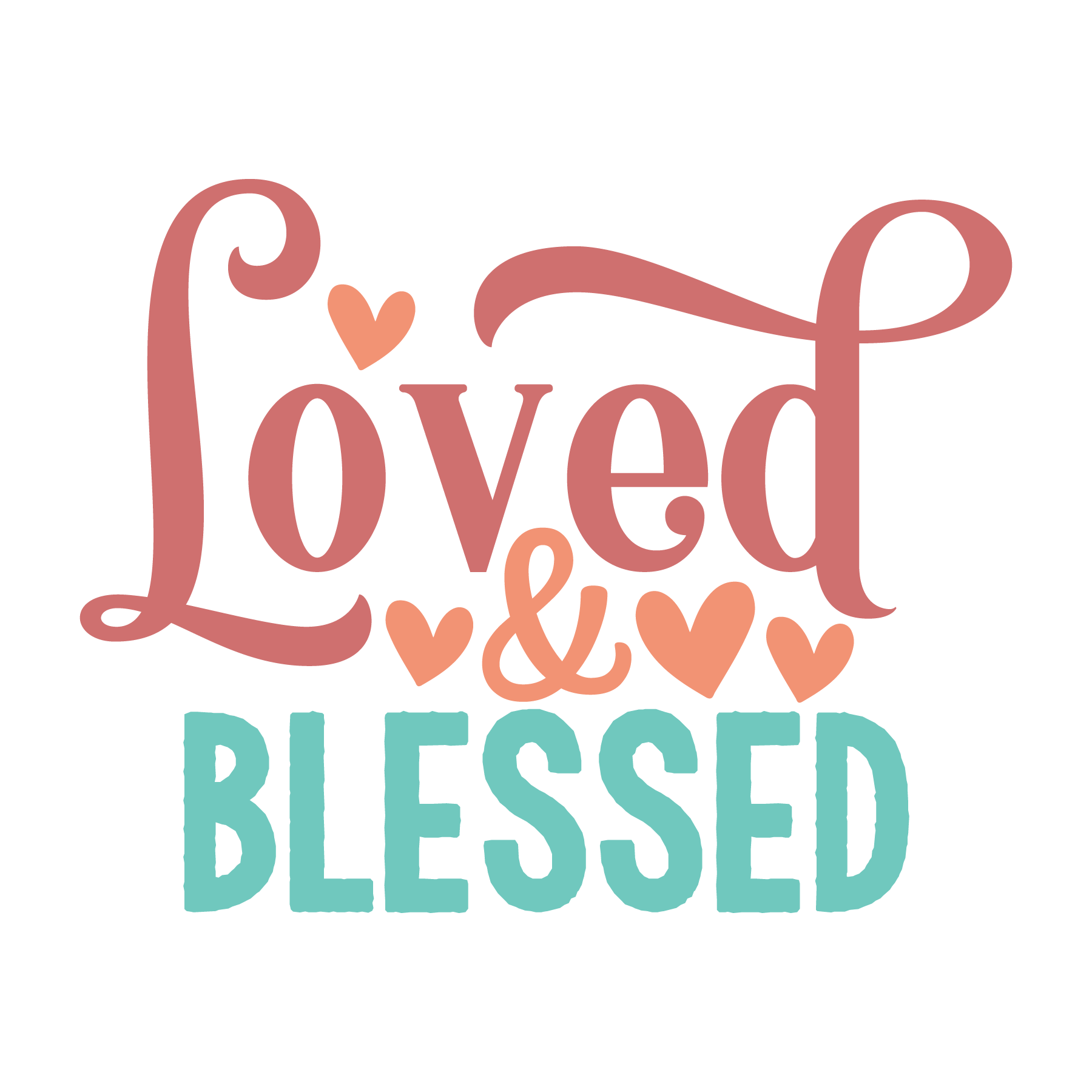 Inspirational Quote "Loved & Blessed" Motivational Sticker Vinyl Decal Motivation Stickers- 5" Vinyl Sticker Waterproof