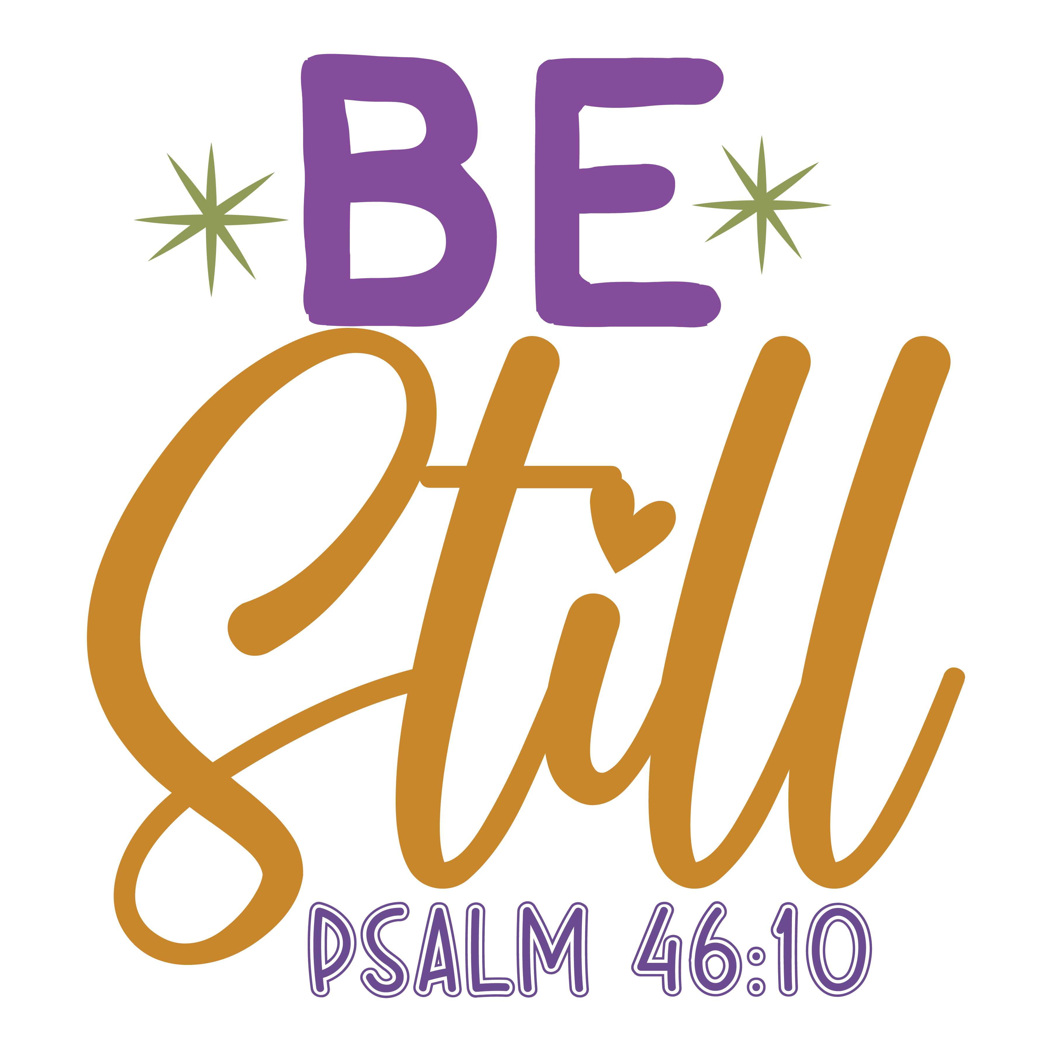 Inspirational Quote "Be Still PSALM 46:10, Sticker Gift" Motivational Sticker Vinyl Decal Motivation Stickers- 5" Vinyl Sticker Waterproof