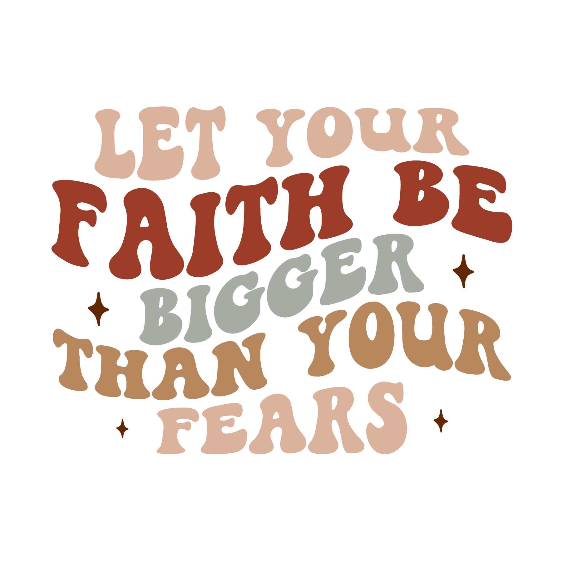 Inspirational Quote "Let Your Faith Be Bigger Than Your Fears" Motivational Sticker Vinyl Decal Motivation Stickers- 5" Vinyl Sticker Waterproof