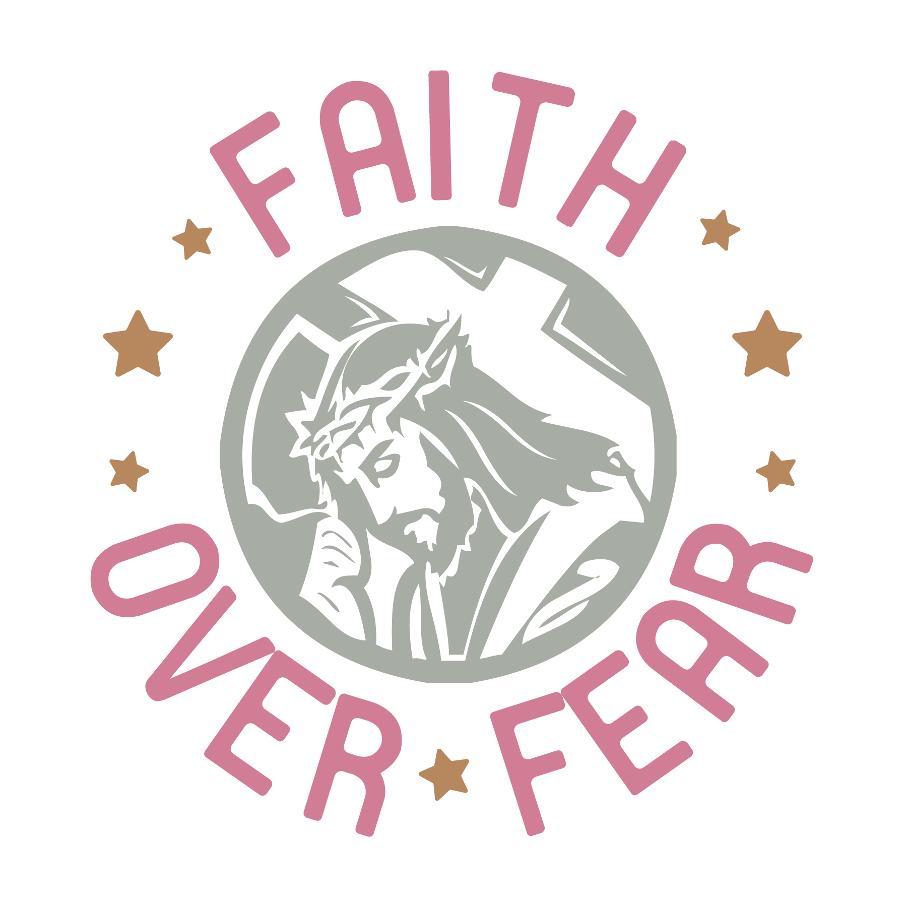 Inspirational Quote "Faith Over Fear, Sticker Great Gift" Motivational Sticker Vinyl Decal Motivation Stickers- 5" Vinyl Sticker Waterproof
